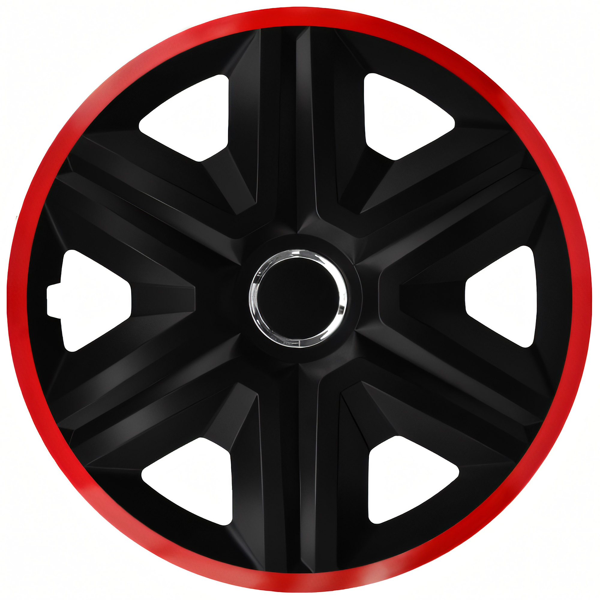 NRM Radzierblende FAST LUX 15 Zoll – Rot/Schwarz – 4er Set