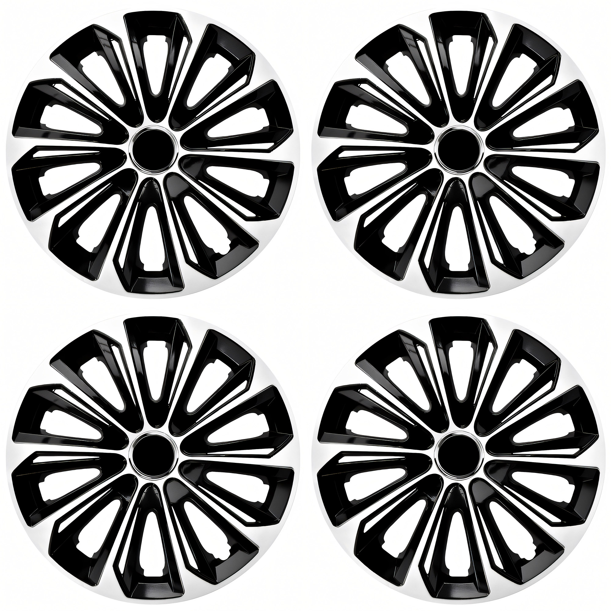 NRM Radzierblende EXTRA STRONG 16 Zoll – Weiß/Schwarz – 4er Set