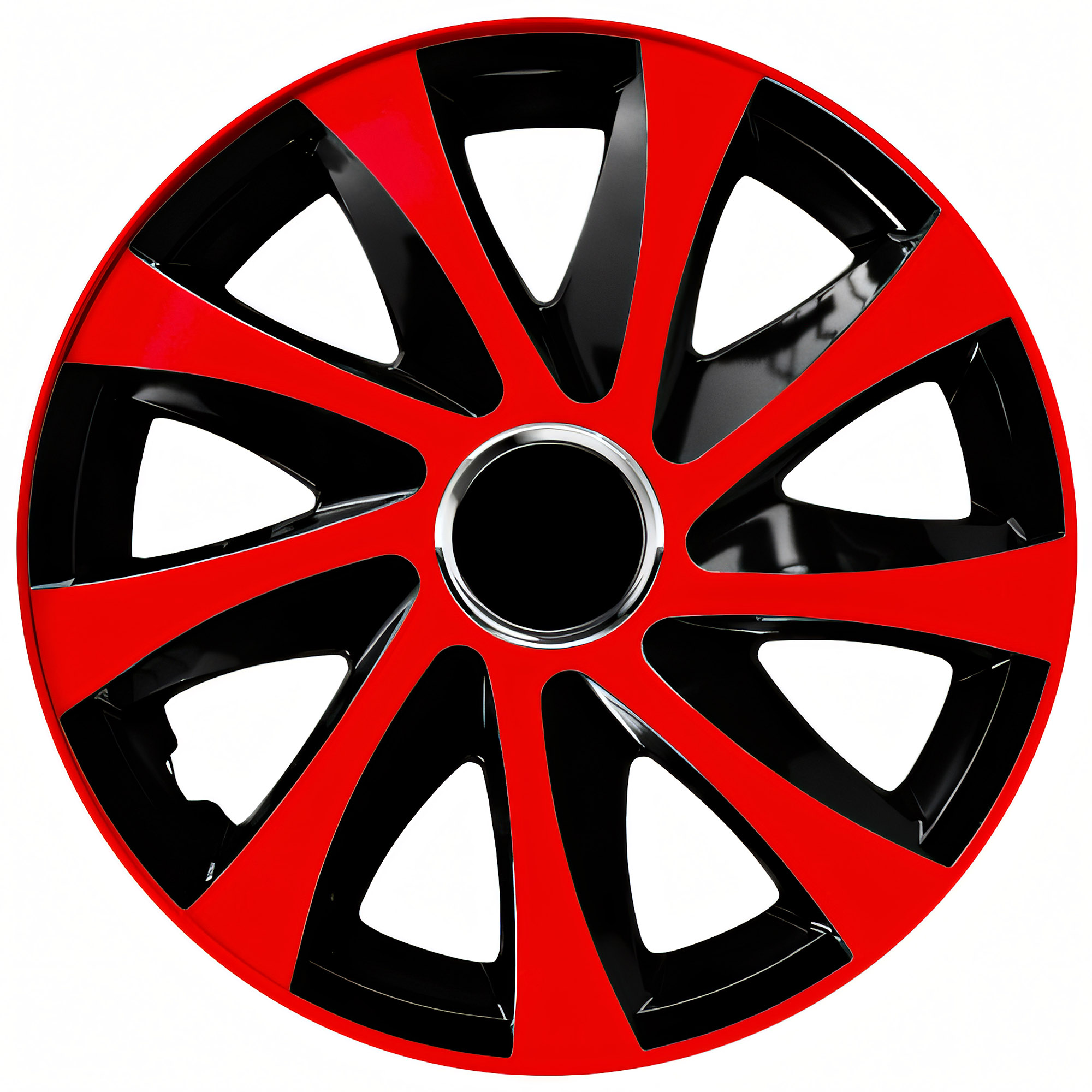 NRM Radzierblende DRIFT EXTRA 13 Zoll – Rot/Schwarz – 4er Set