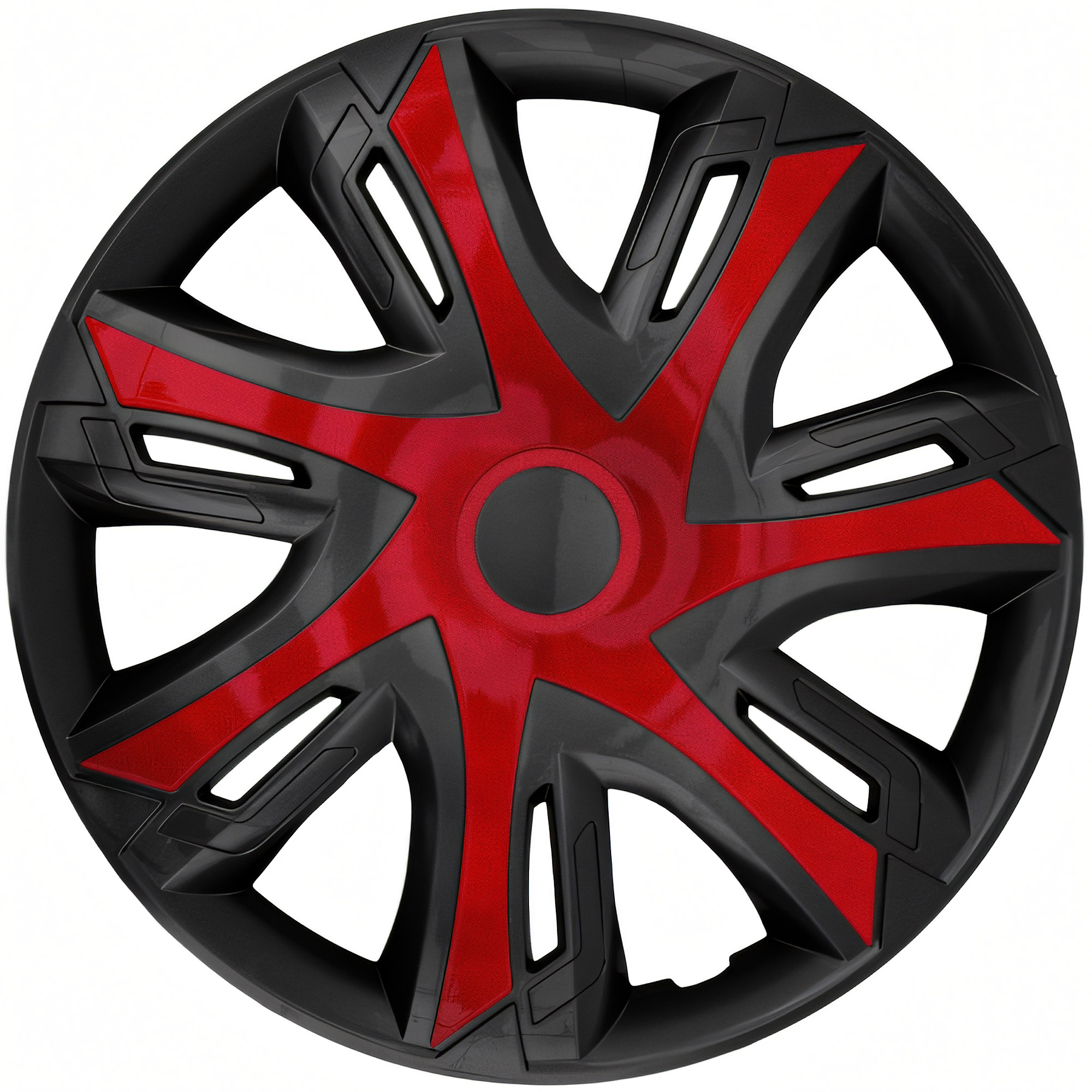 NRM Radzierblende N-Power BICOLOR 15 Zoll – Weinrot/Schwarz – 4er Set