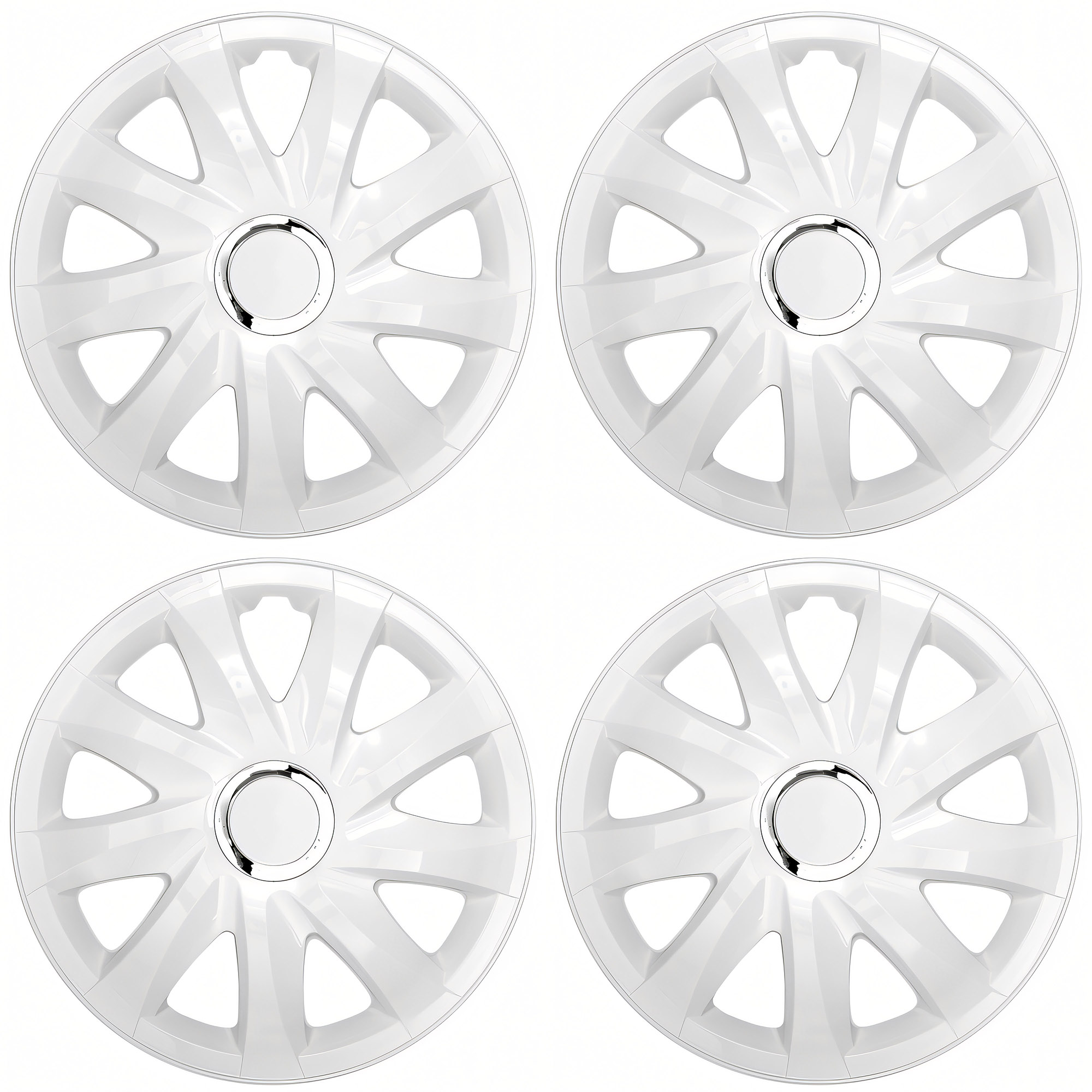 NRM Radzierblende DRIFT 15 Zoll – Weiß glänzend – 4er Set