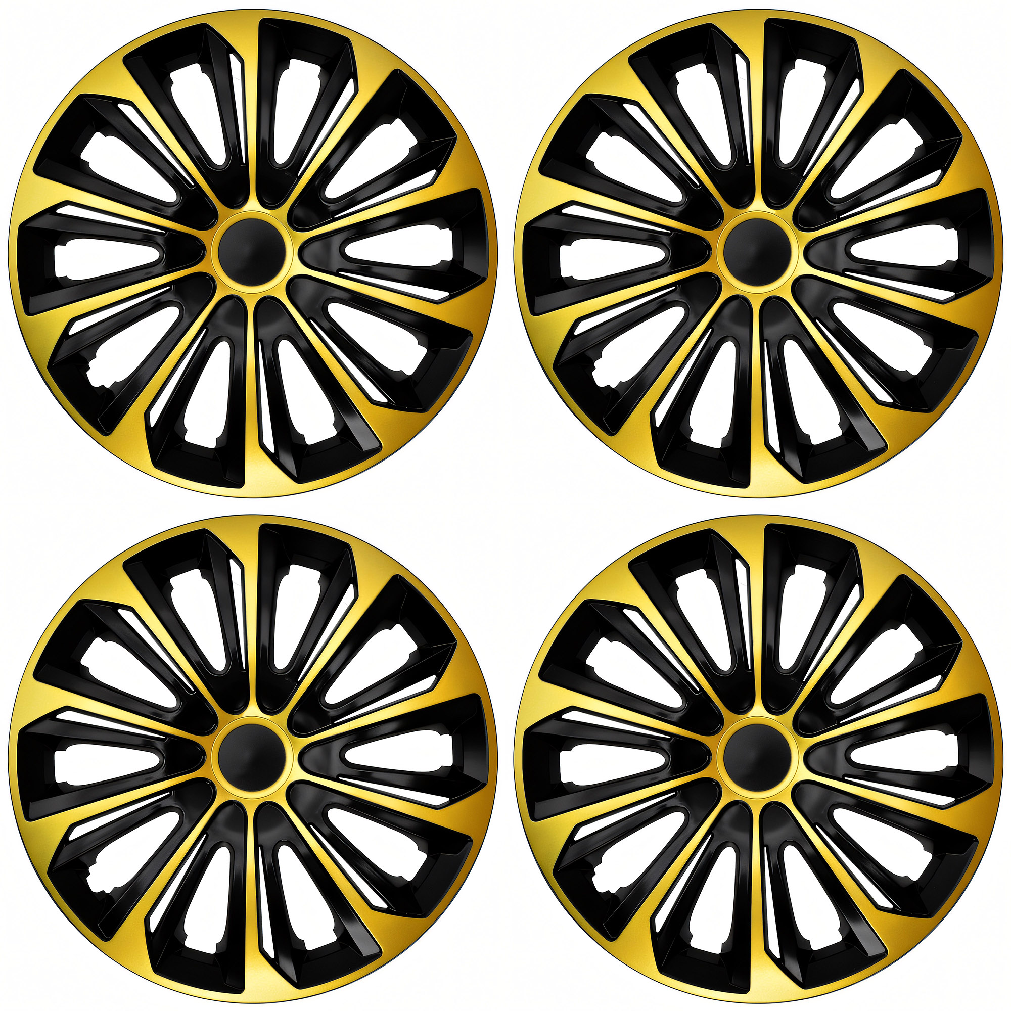 NRM Radzierblende STRONG DUOCOLOR 14 Zoll – Gold/Schwarz – 4er Set