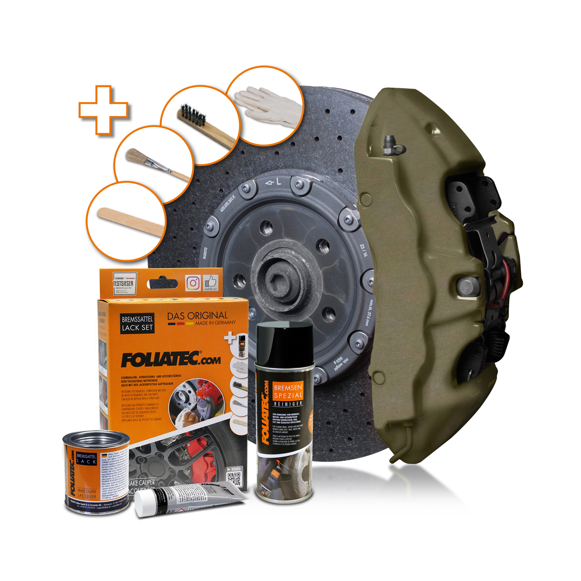 Foliatec Bremssattel Lack Set - Combat Green Matt