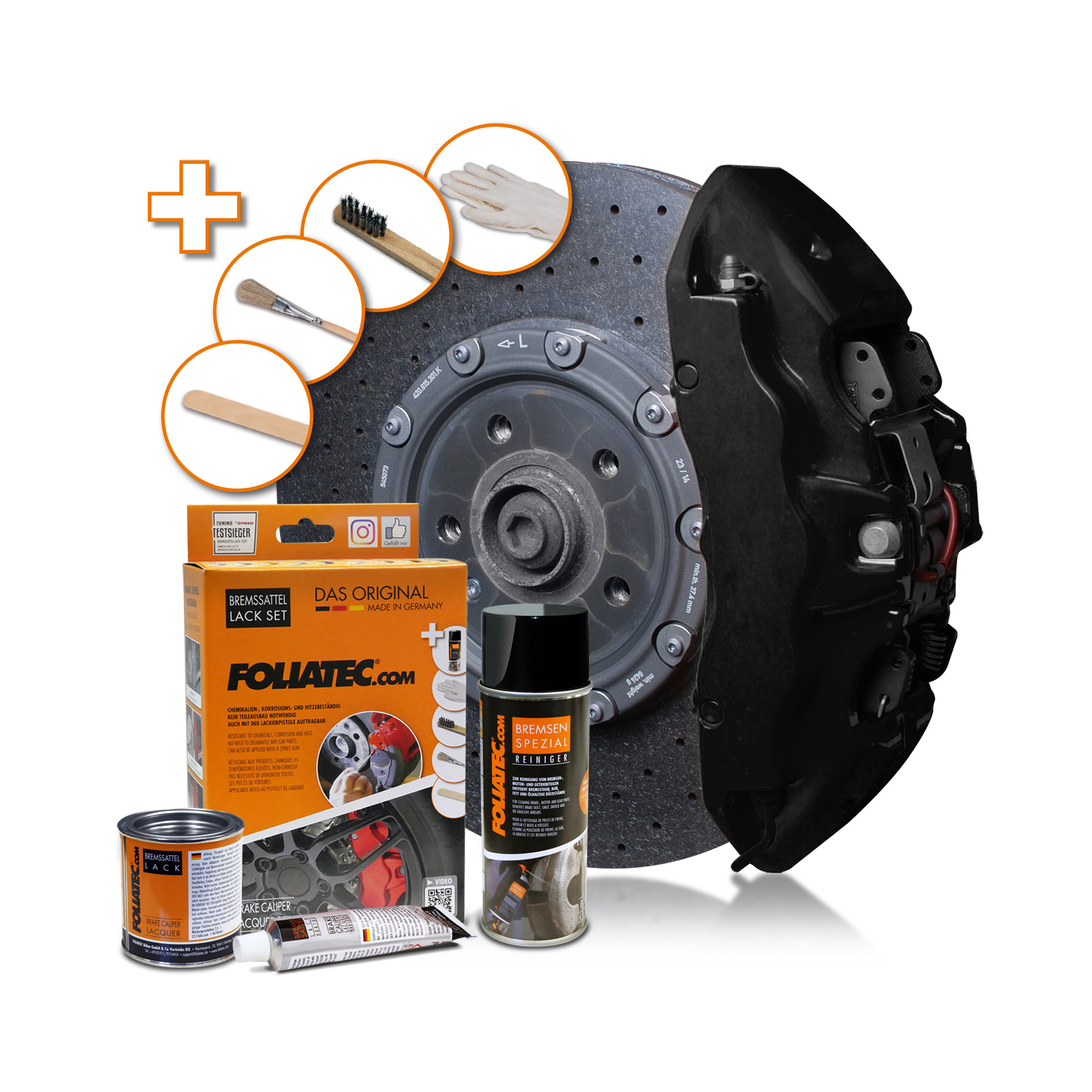 Foliatec Bremssattel Lack Set - Midnight Black Matt