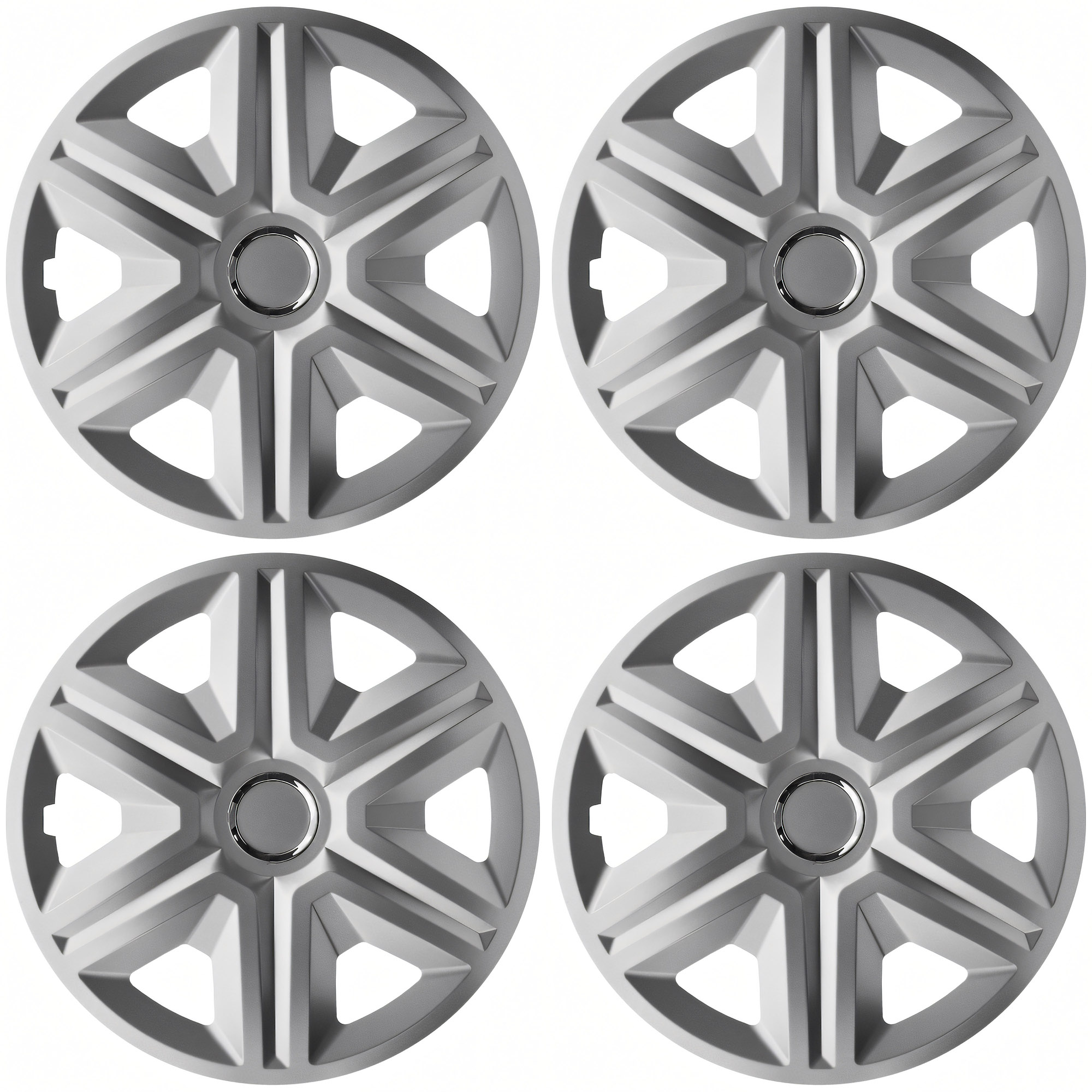 NRM Radzierblende FAST 15 Zoll – Silber glänzend – 4er Set