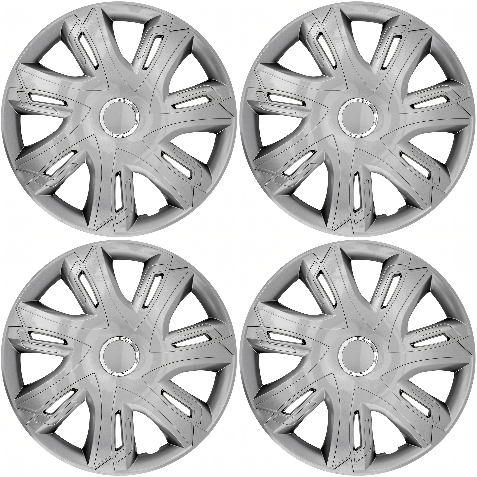 NRM Radzierblende SUPERNOVA 15 Zoll – Silber glänzend – 4er Set
