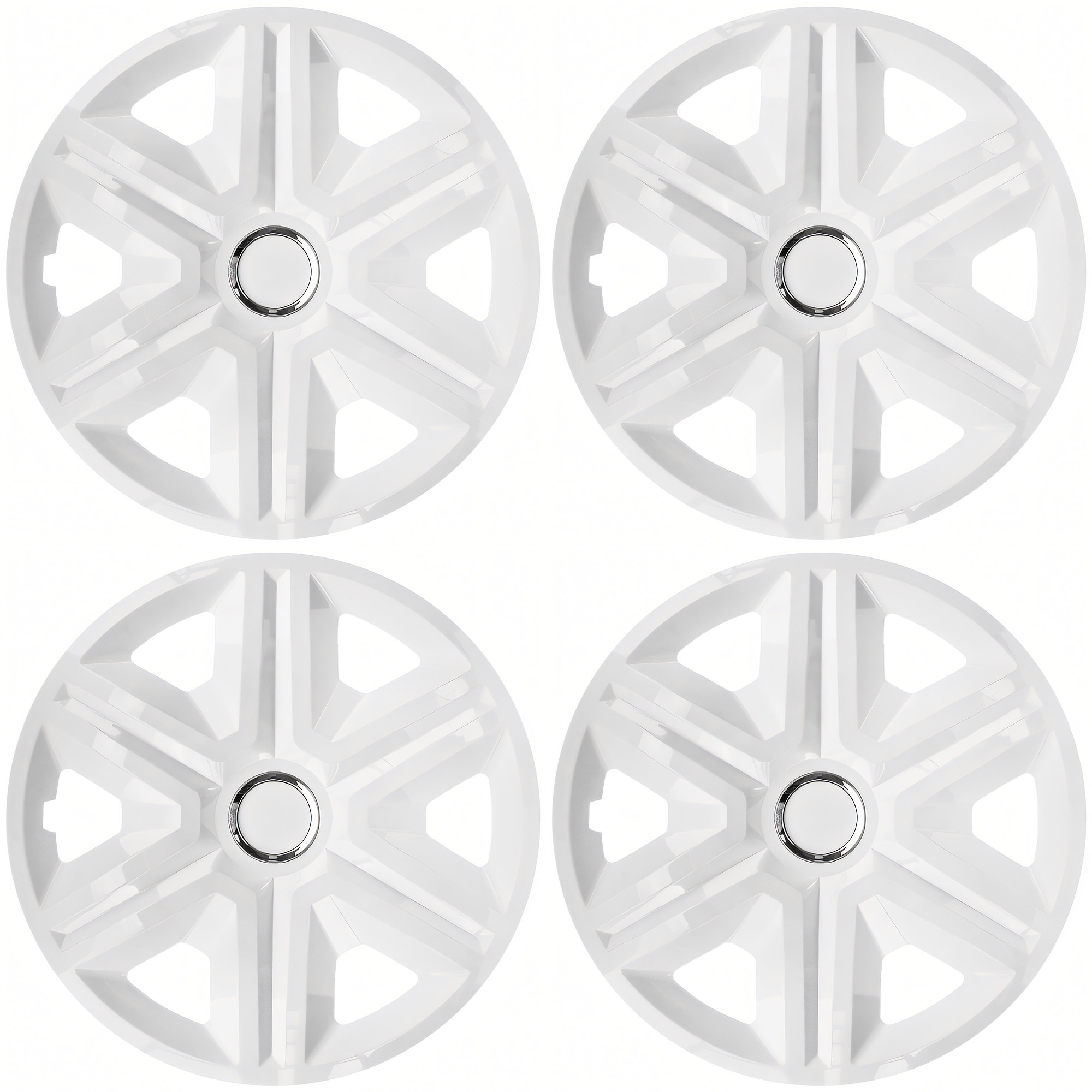 NRM Radzierblende FAST 15 Zoll – Weiß glänzend – 4er Set