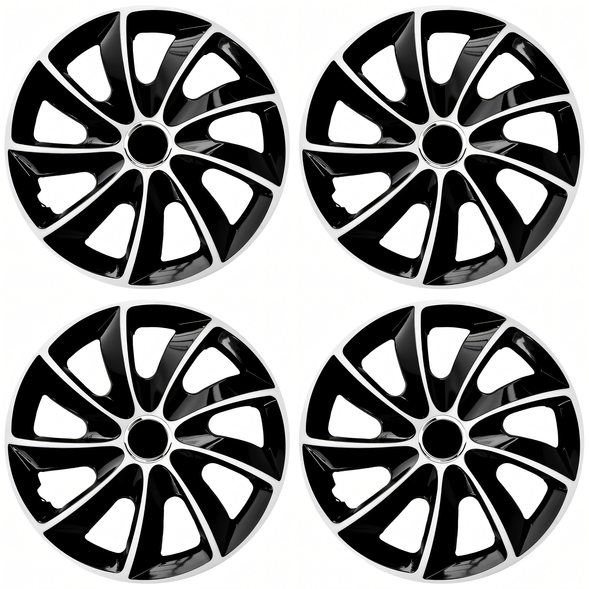 NRM Radzierblende STIG EXTRA 14 Zoll – Weiß/Schwarz – 4er Set