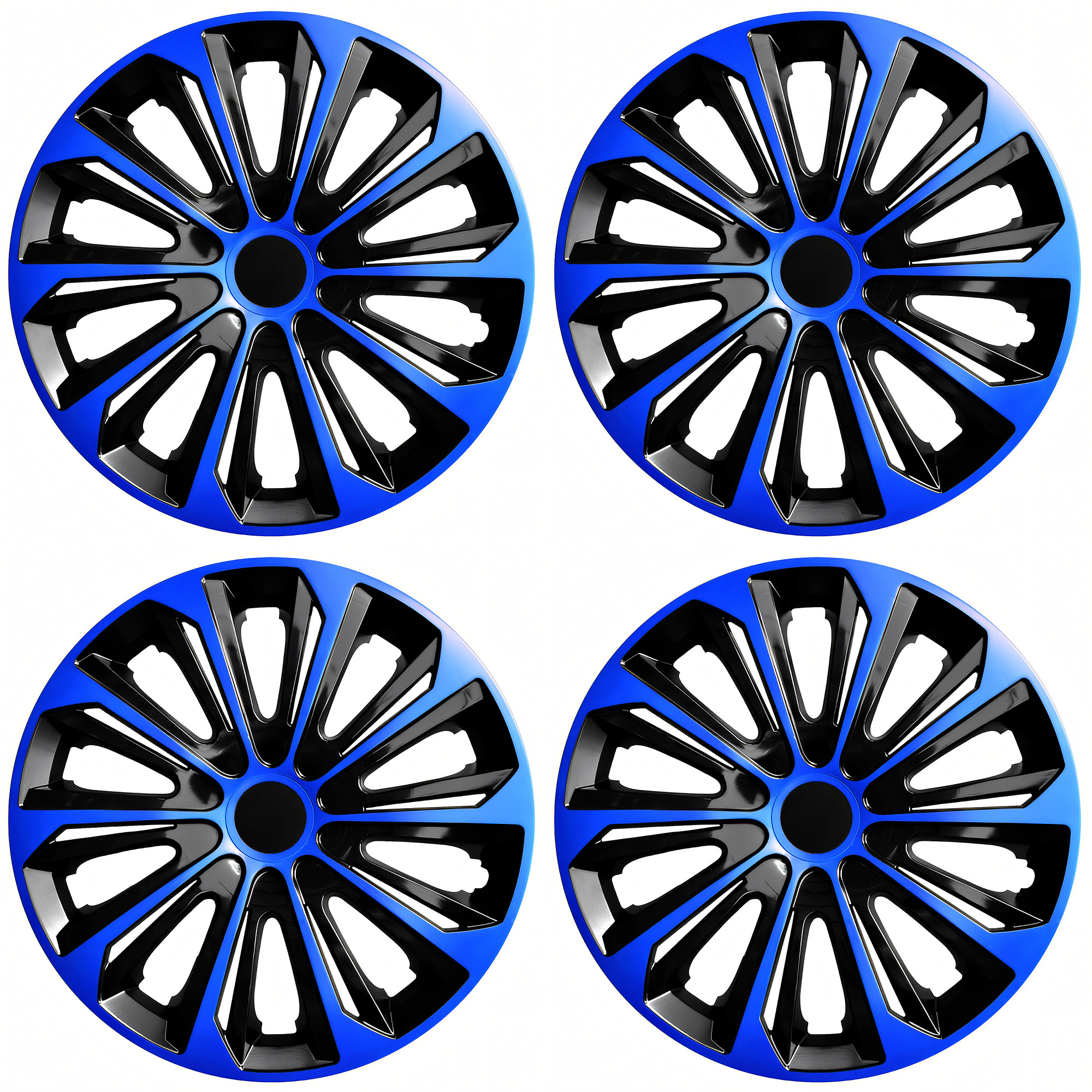 NRM Radzierblende STRONG DUOCOLOR 14 Zoll – Blau/Schwarz – 4er Set