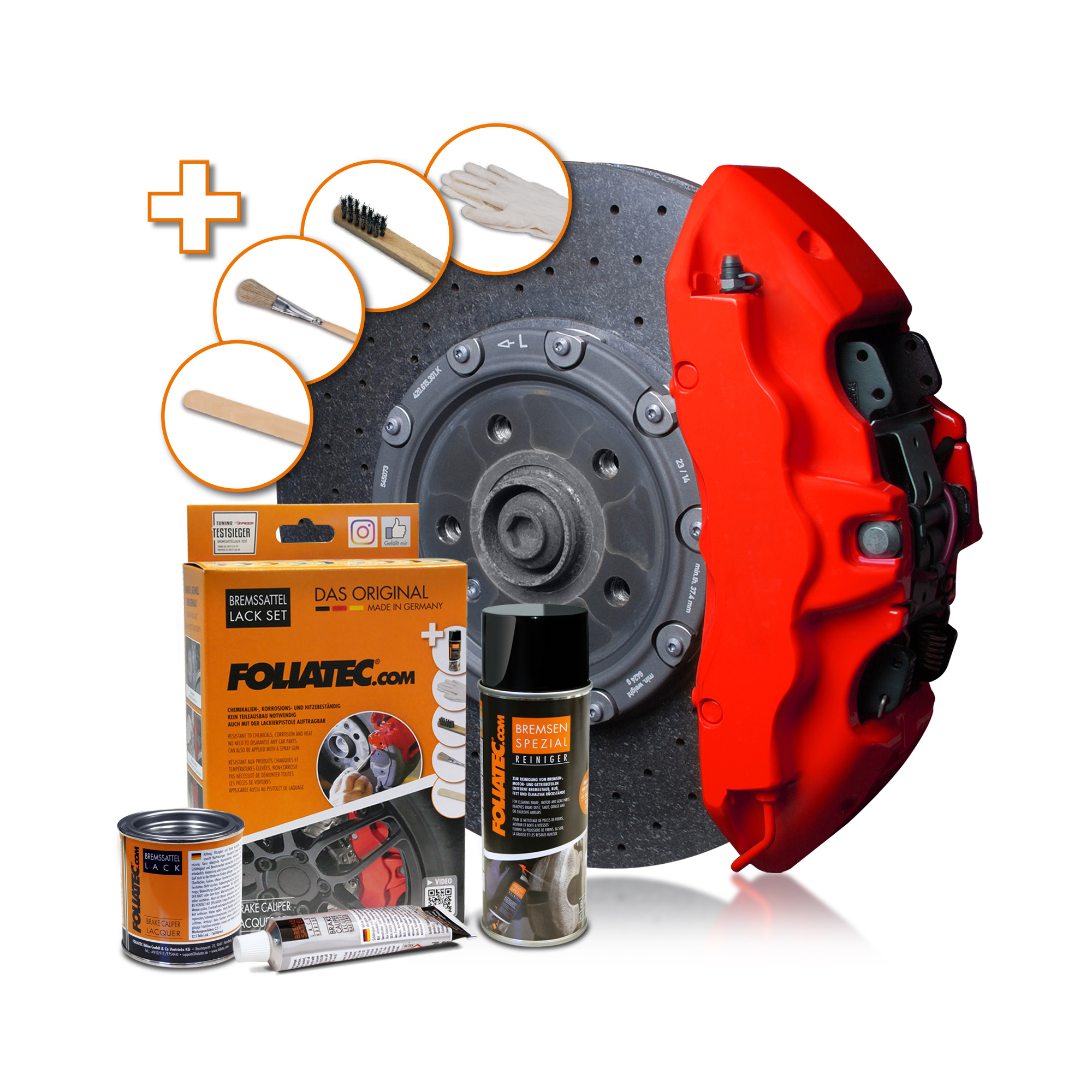 Foliatec Bremssattel Lack Set - Racing Rosso Matt