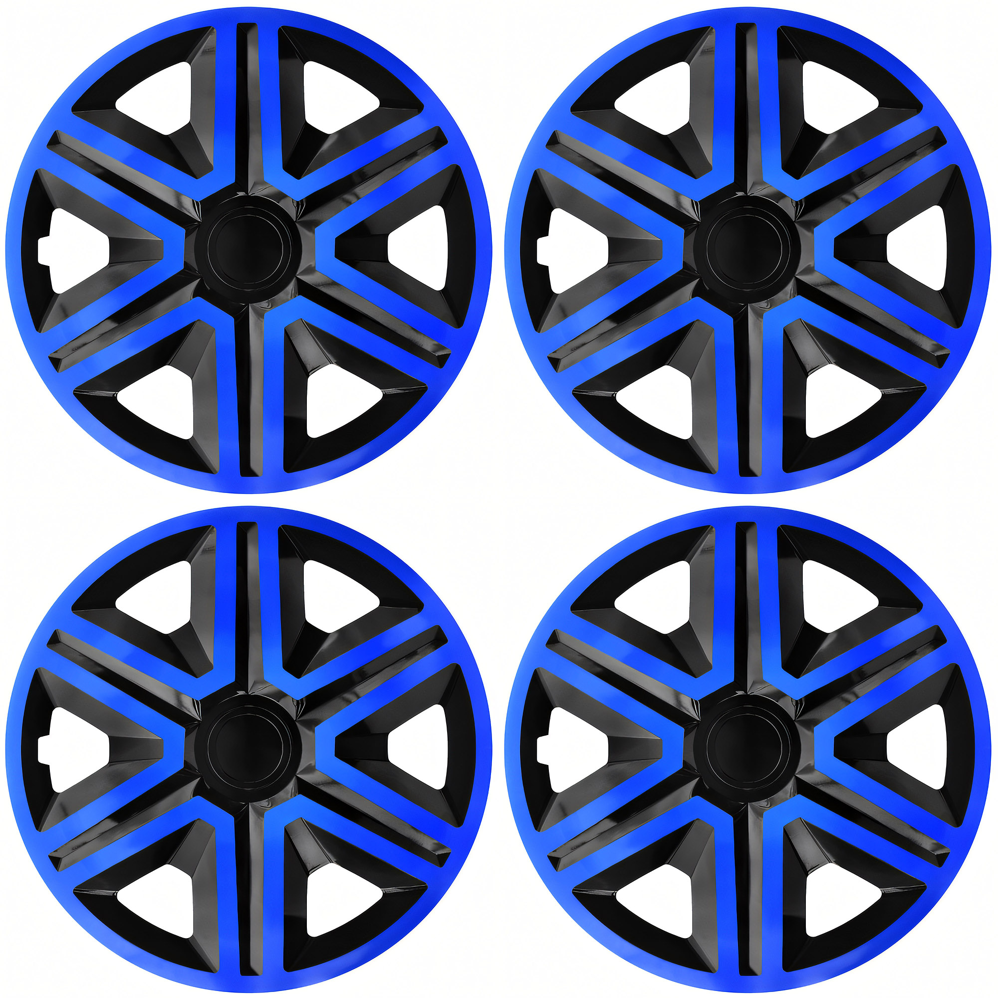 NRM Radzierblende ACTION DOUBLECOLOR 14 Zoll – Blau/Schwarz – 4er Set