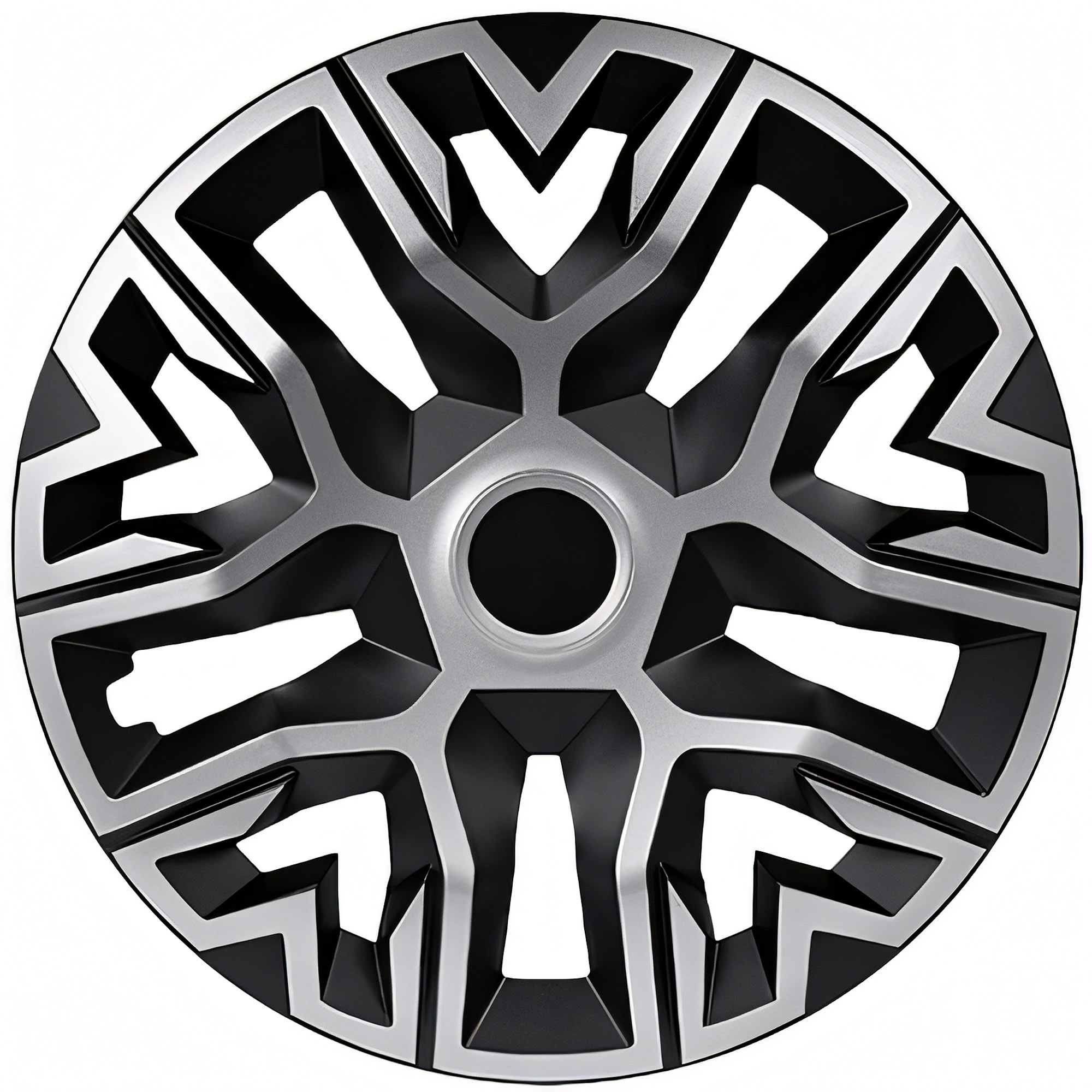 NRM Radzierblende THE BEST BICOLOR 16 Zoll – Silber/Schwarz – 4er Set