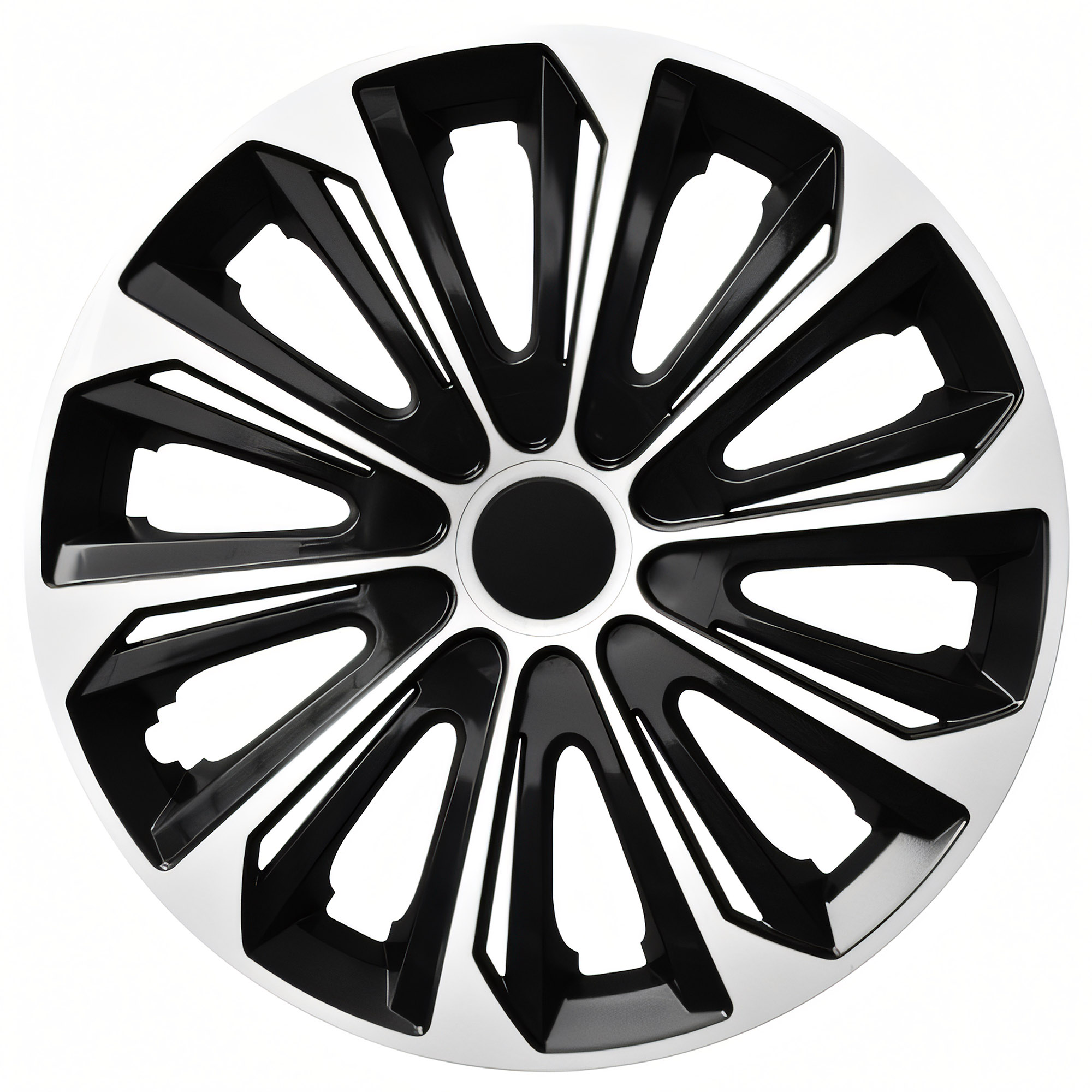NRM Radzierblende STRONG DUOCOLOR 14 Zoll – Weiß/Schwarz – 4er Set