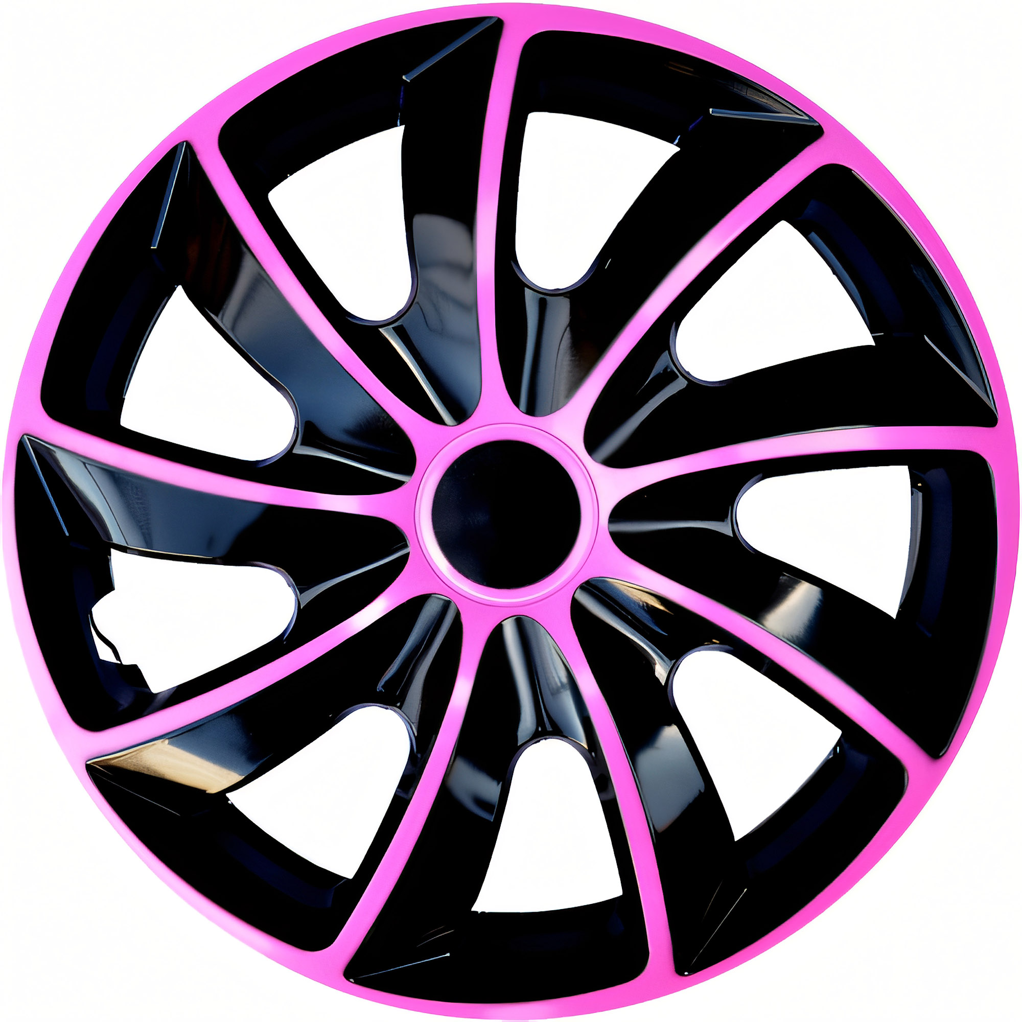 NRM Radzierblende QUAD BICOLOR 16 Zoll – Pink/Schwarz – 4er Set