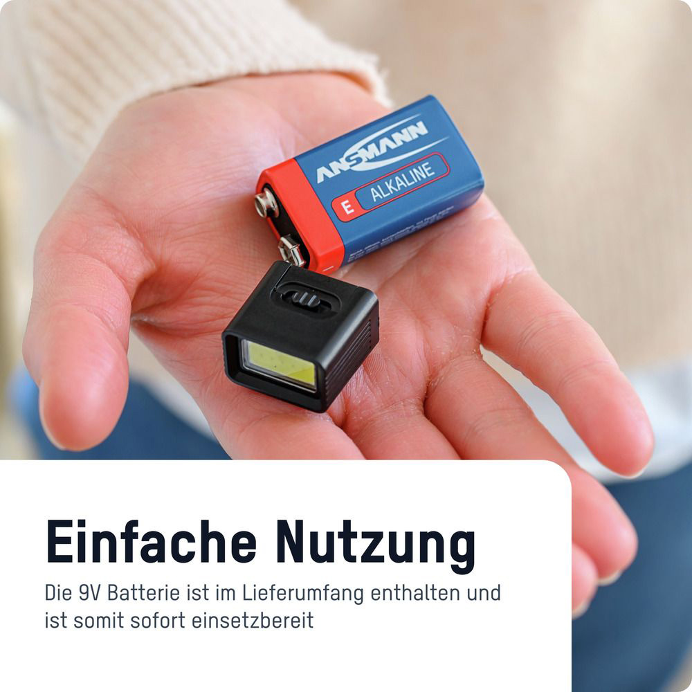 ANSMANN COB LED-Leuchte mit 9V Batterie batteriebetrieben