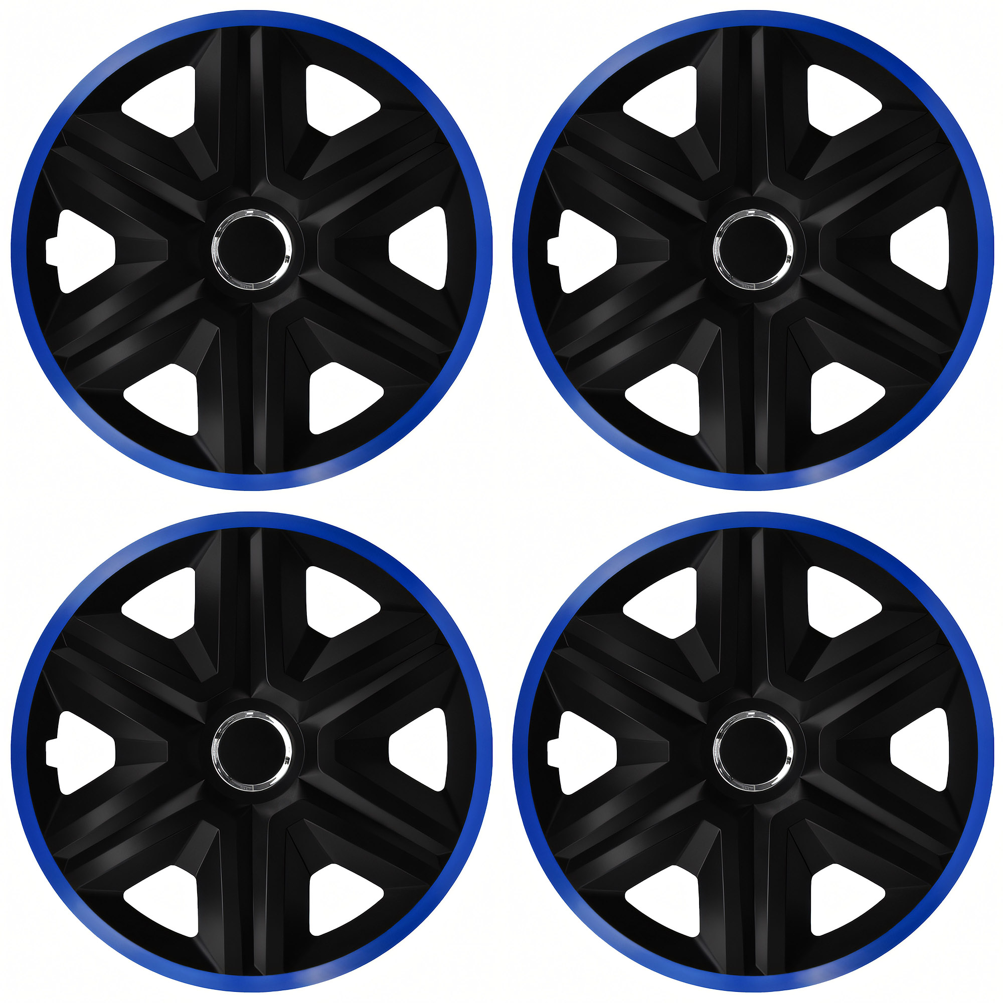 NRM Radzierblende FAST LUX 16 Zoll – Blau/Schwarz – 4er Set