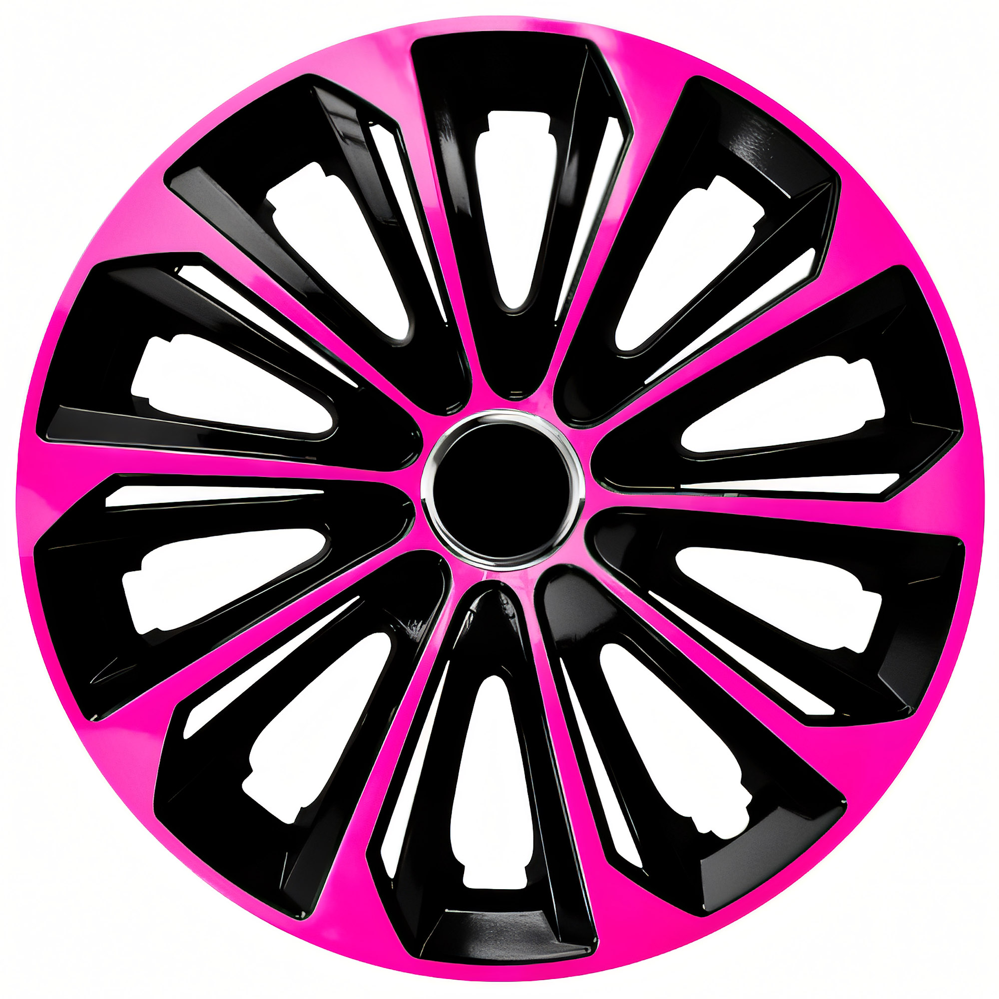 NRM Radzierblende EXTRA STRONG 14 Zoll – Pink/Schwarz – 4er Set