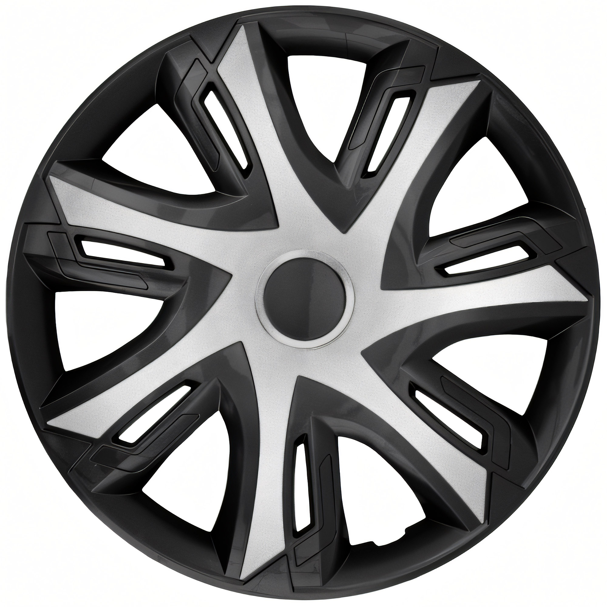 NRM Radzierblende N-Power BICOLOR 14 Zoll – Silber/Schwarz – 4er Set