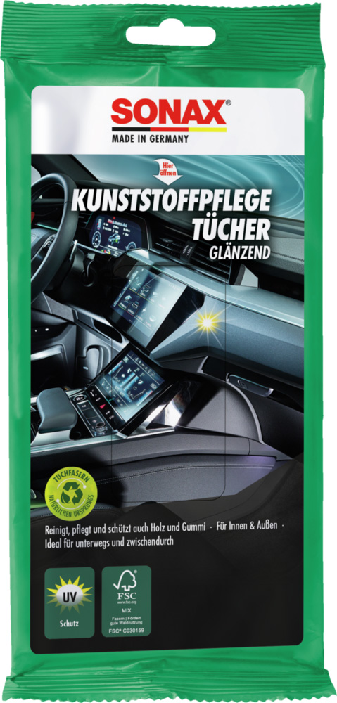 Sonax KunststoffPflegeTücher glänzend 10 Stück