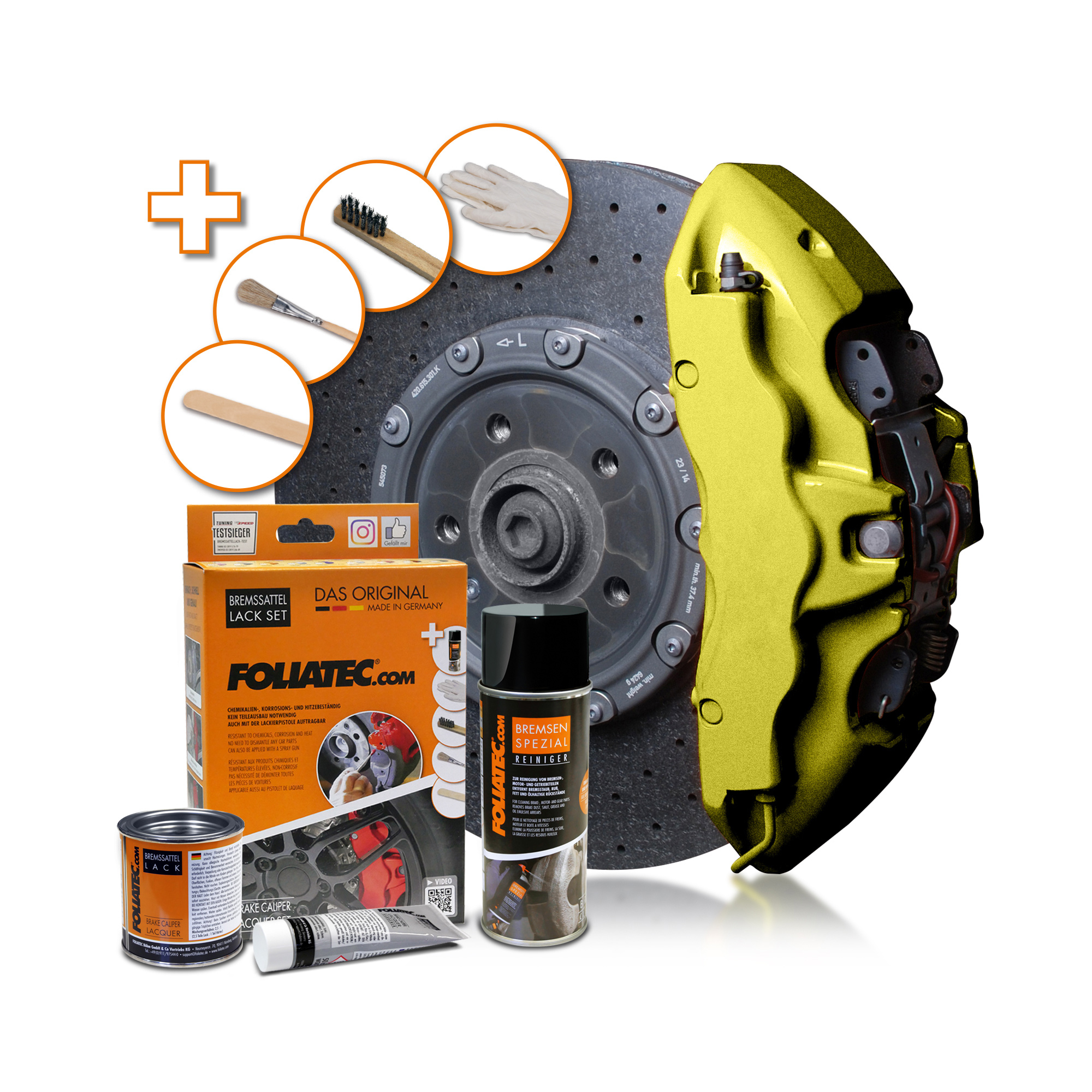 Foliatec Bremssattel Lack Set - Hyper Gold Metallic