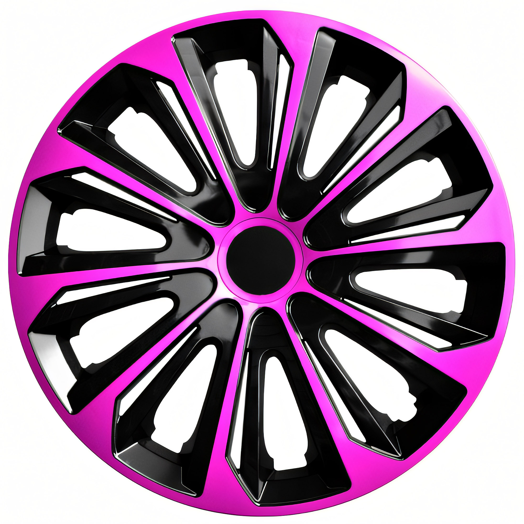 NRM Radzierblende STRONG DUOCOLOR 15 Zoll – Pink/Schwarz – 4er Set