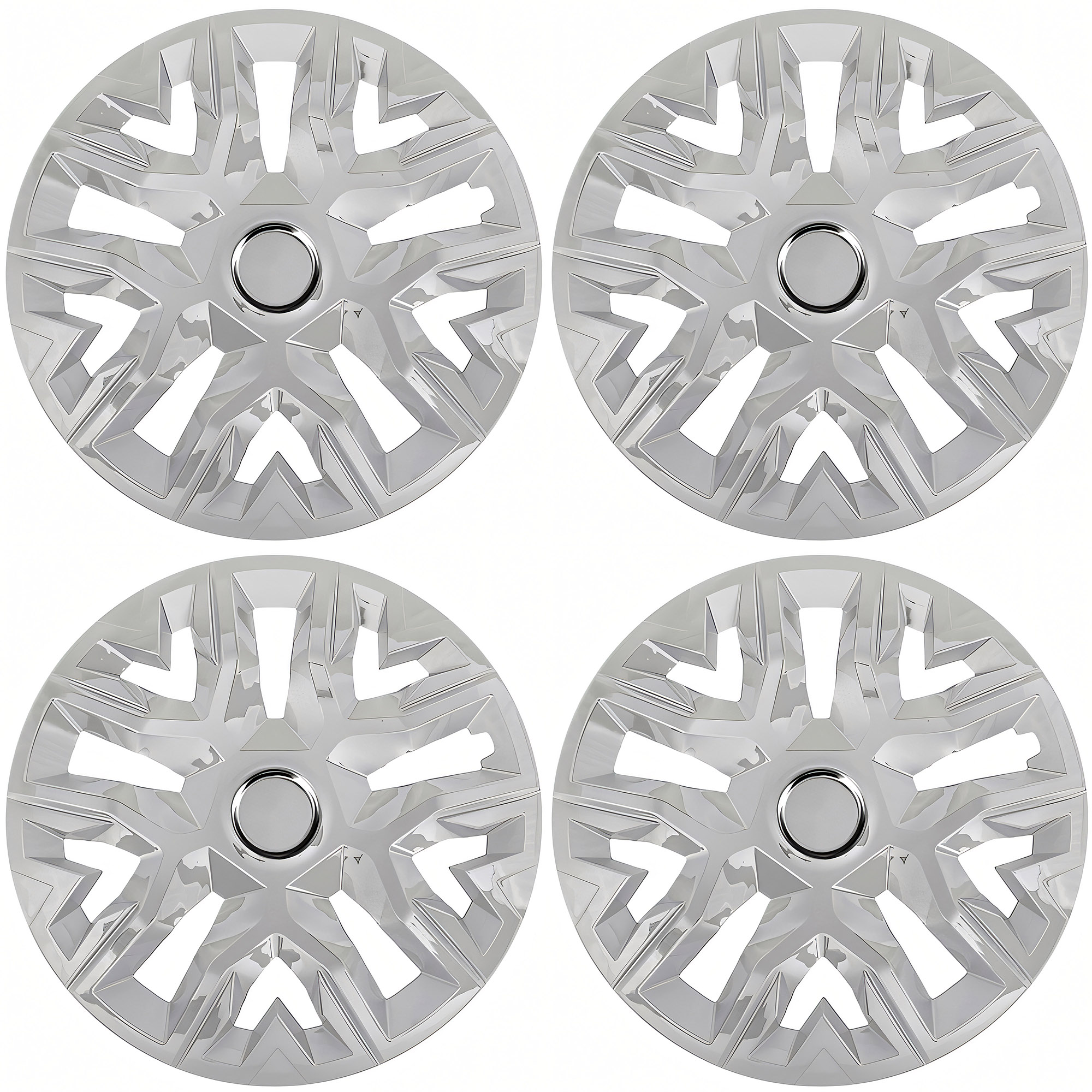 NRM Radzierblende PERFECTO 14 Zoll – Silber glänzend – 4er Set