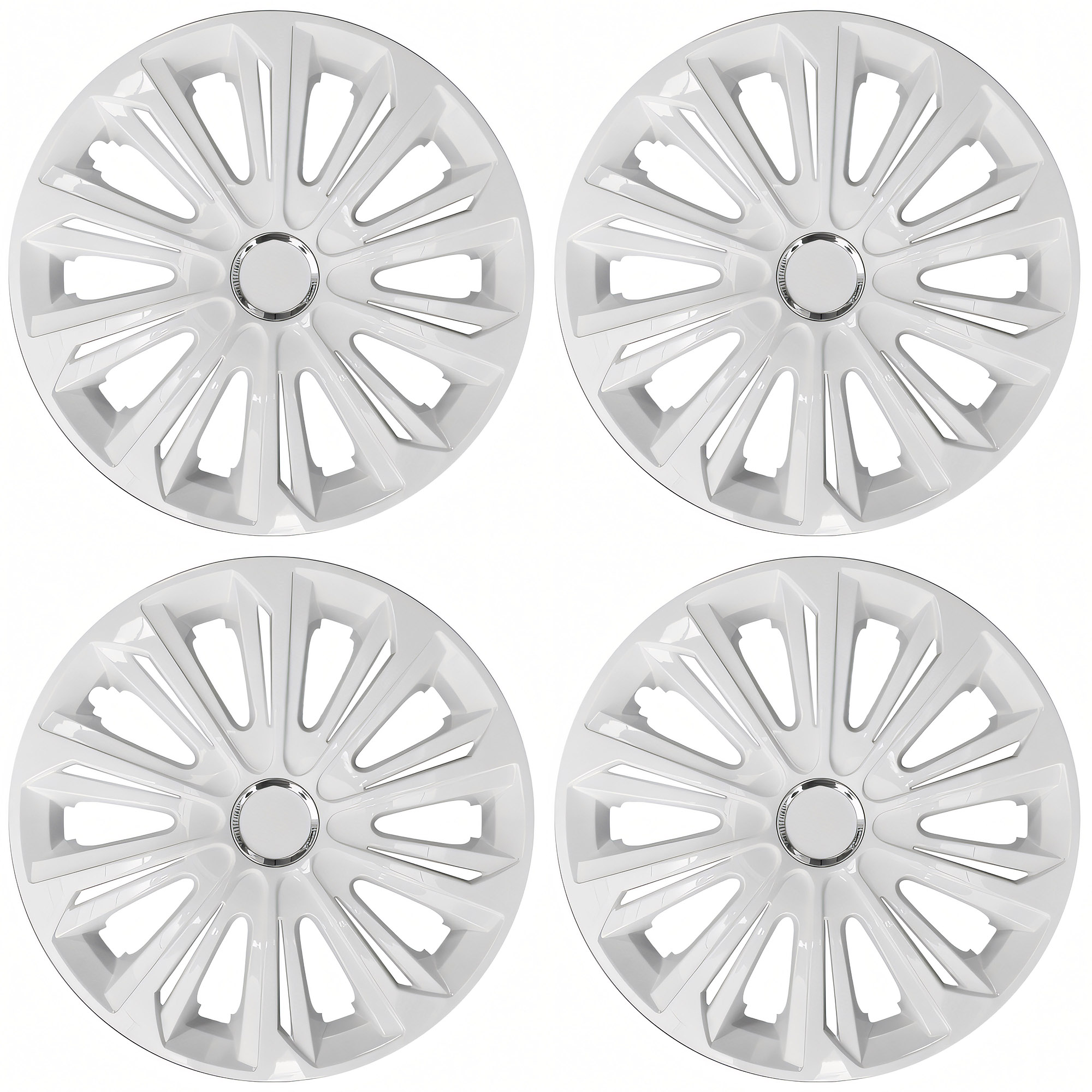 NRM Radzierblende STRONG 15 Zoll – Weiß glänzend – 4er Set