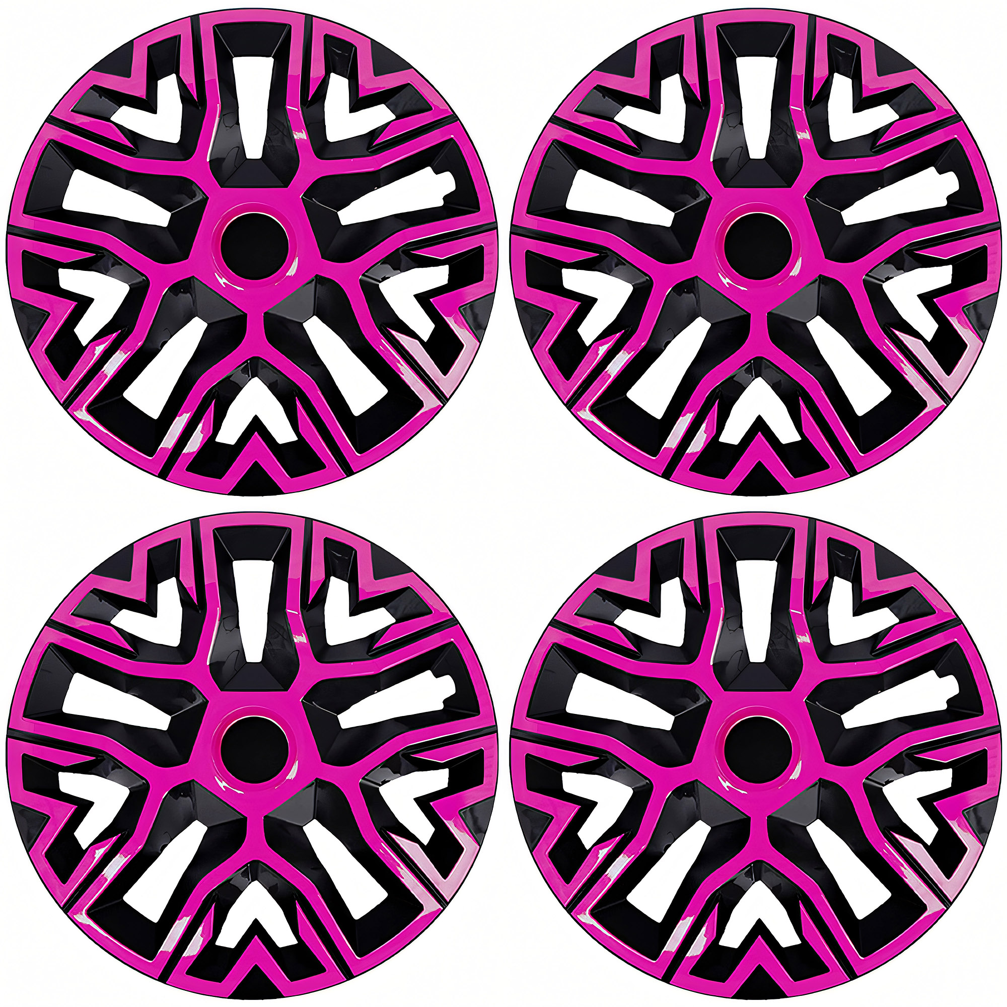 NRM Radzierblende THE BEST BICOLOR 15 Zoll – Pink/Schwarz – 4er Set