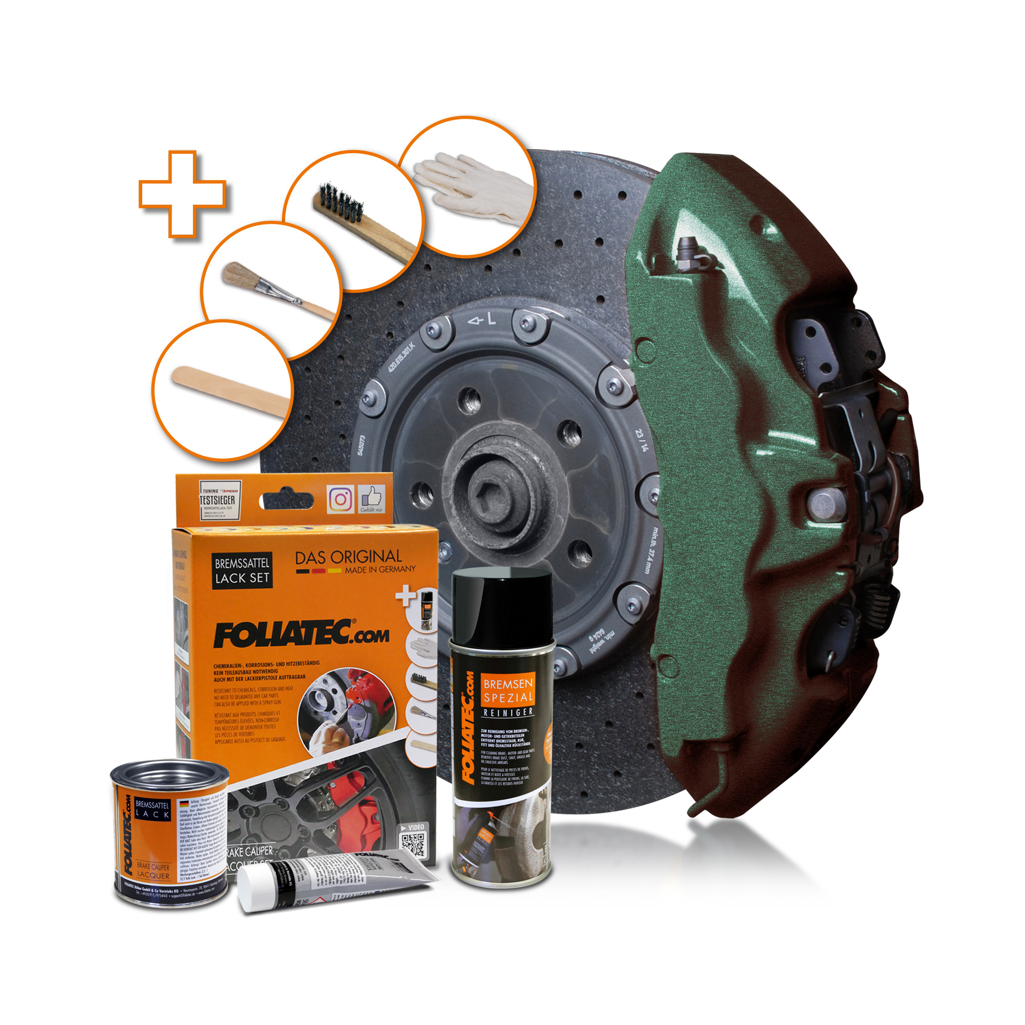 Foliatec Bremssattel Lack Set - Green Hell Metallic