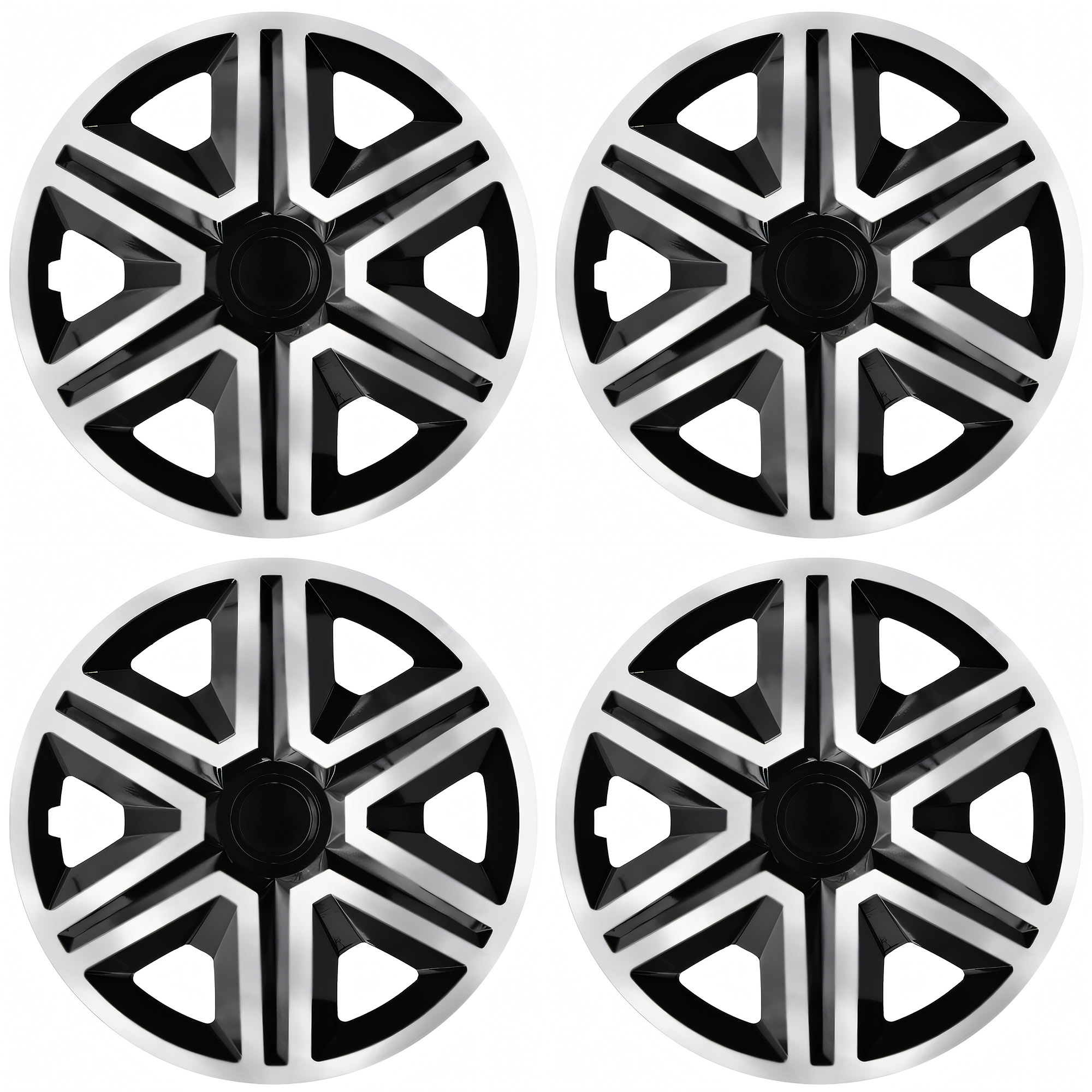 NRM Radzierblende ACTION DOUBLECOLOR 14 Zoll – Silber/Schwarz – 4er Set