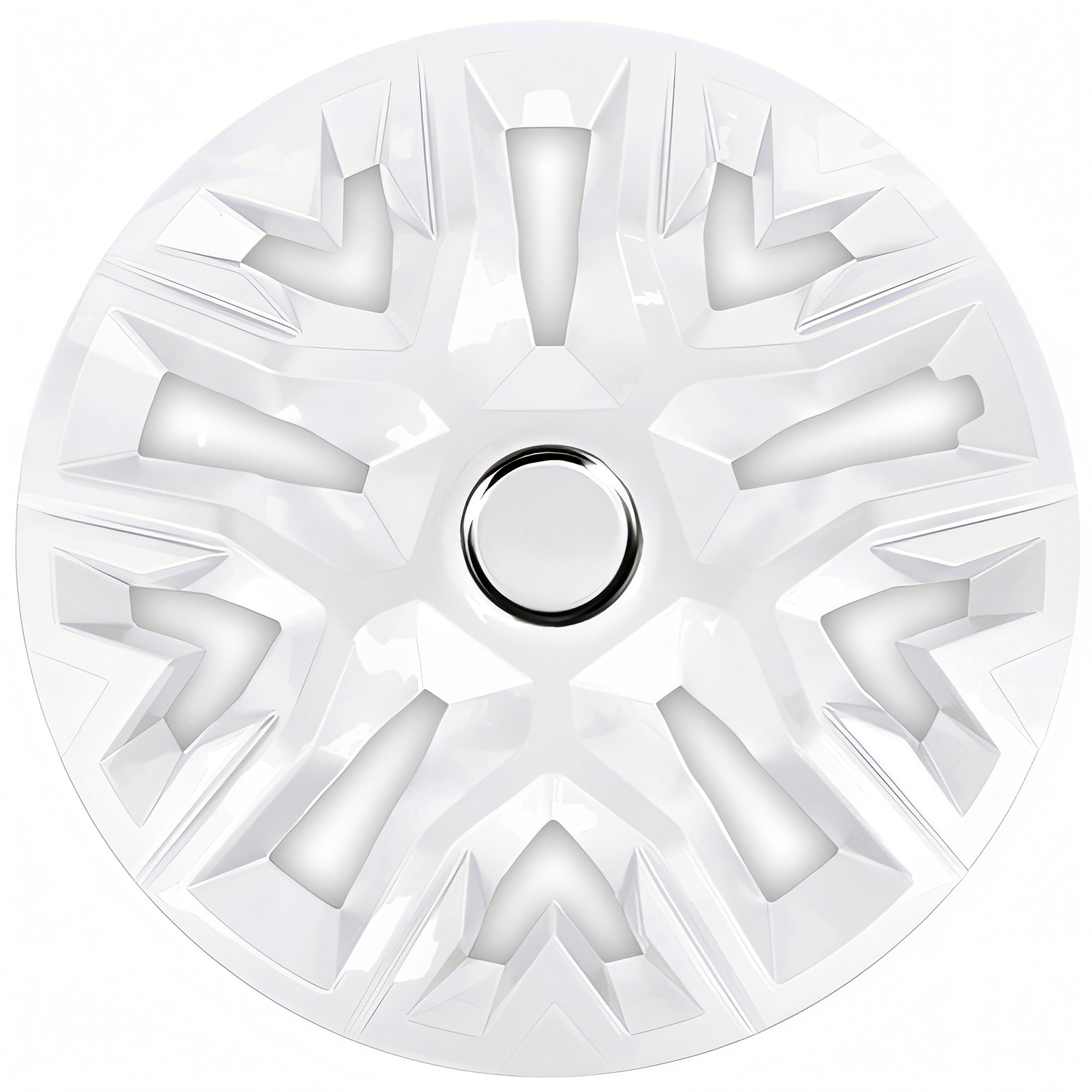NRM Radzierblende PERFECTO 15 Zoll – Weiß glänzend – 4er Set