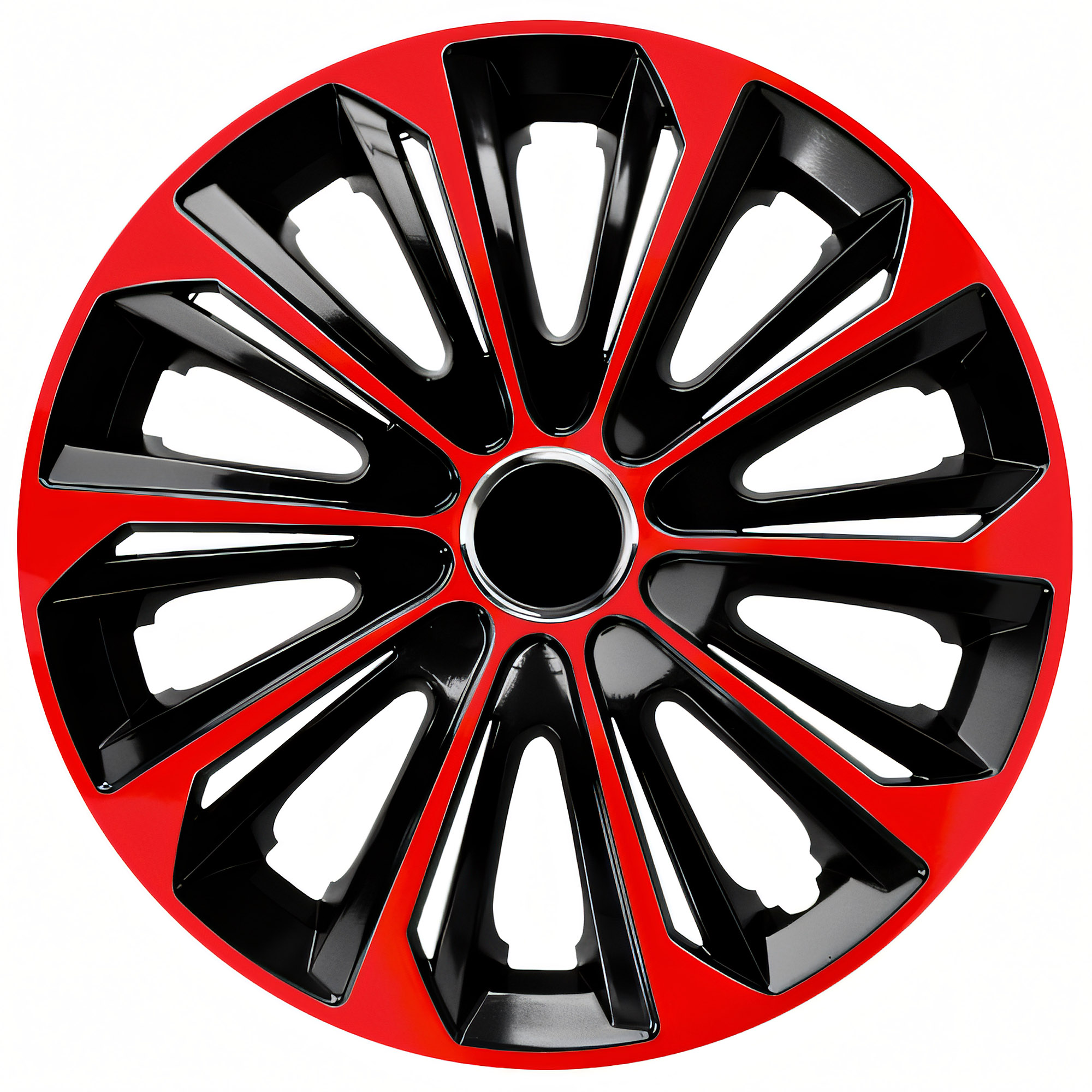 NRM Radzierblende EXTRA STRONG 16 Zoll – Rot/Schwarz – 4er Set