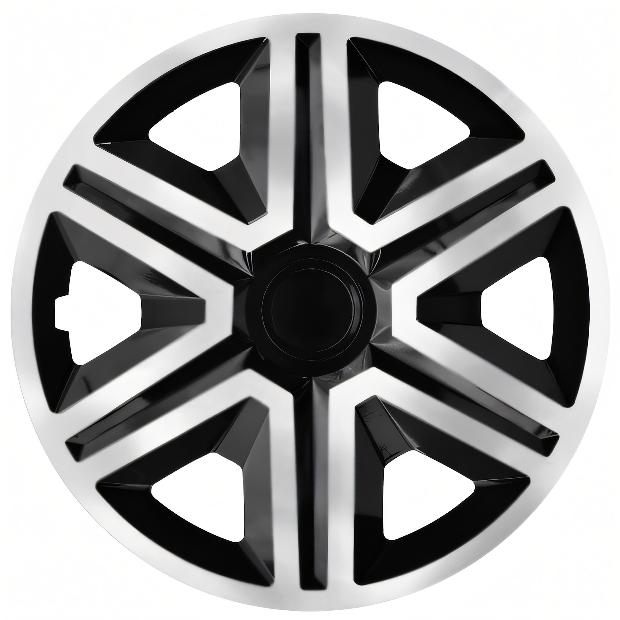 NRM Radzierblende ACTION DOUBLECOLOR 14 Zoll – Silber/Schwarz – 4er Set