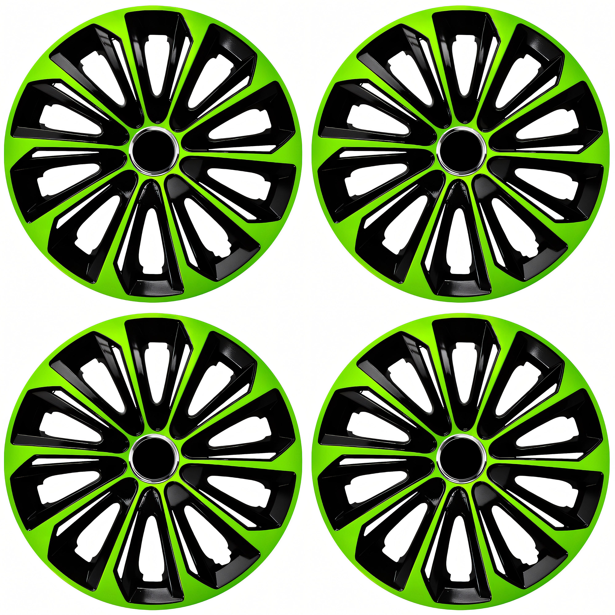 NRM Radzierblende EXTRA STRONG 16 Zoll – Grün/Schwarz – 4er Set