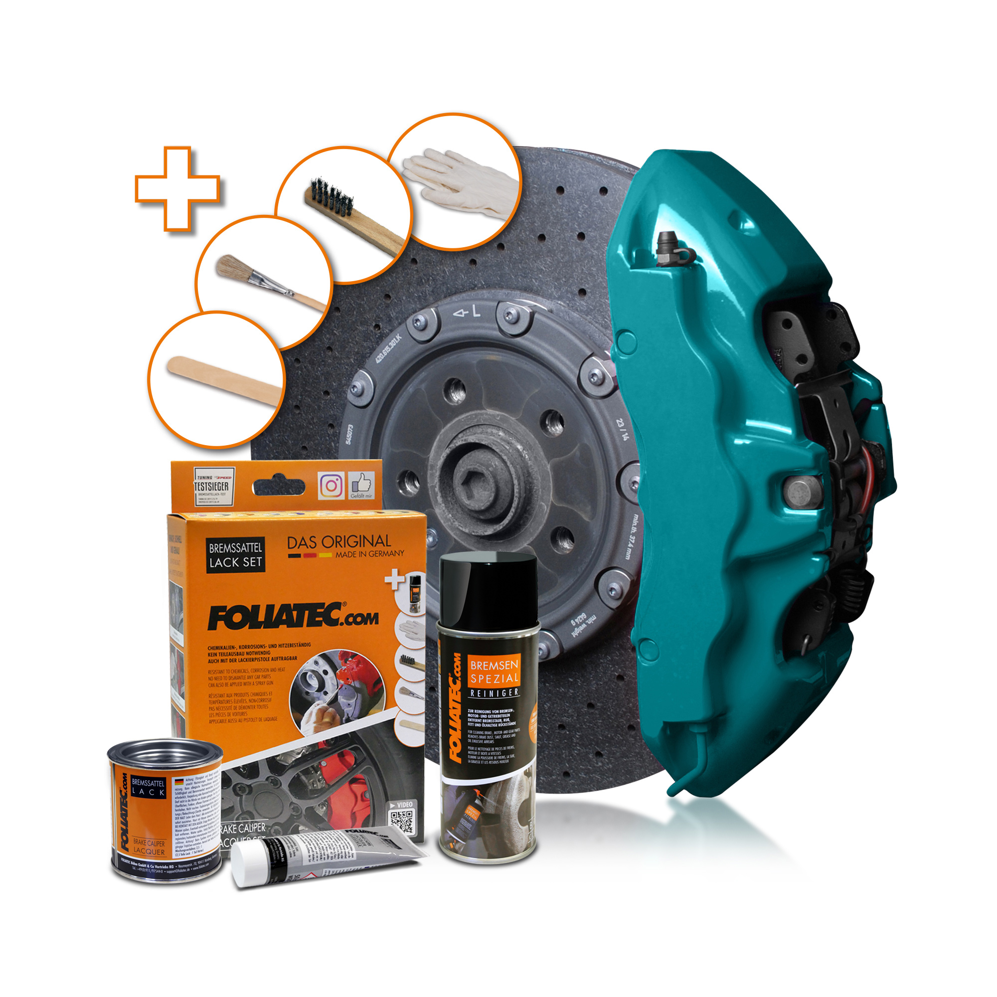 Foliatec Bremssattel Lack Set - Miami Beach Blue