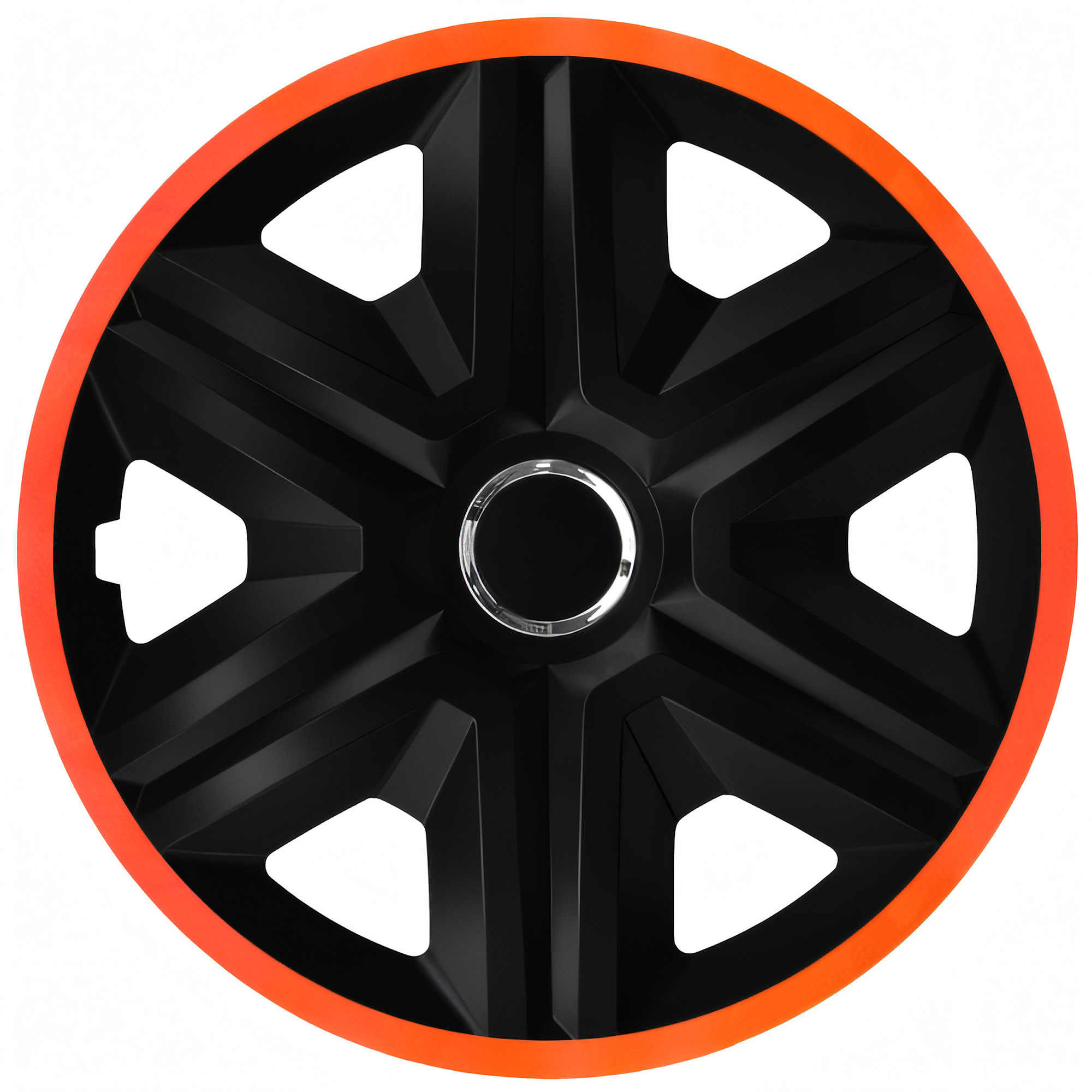NRM Radzierblende FAST LUX 16 Zoll – Orange/Schwarz – 4er Set