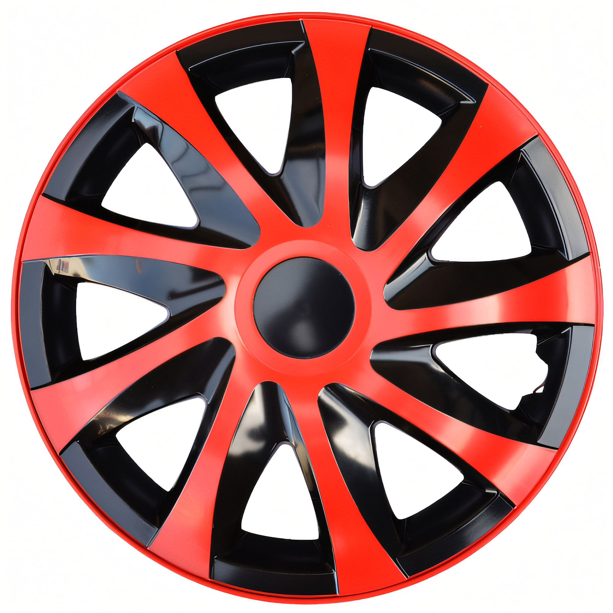 NRM Radzierblende DRACO 14 Zoll – Rot/Schwarz – 4er Set