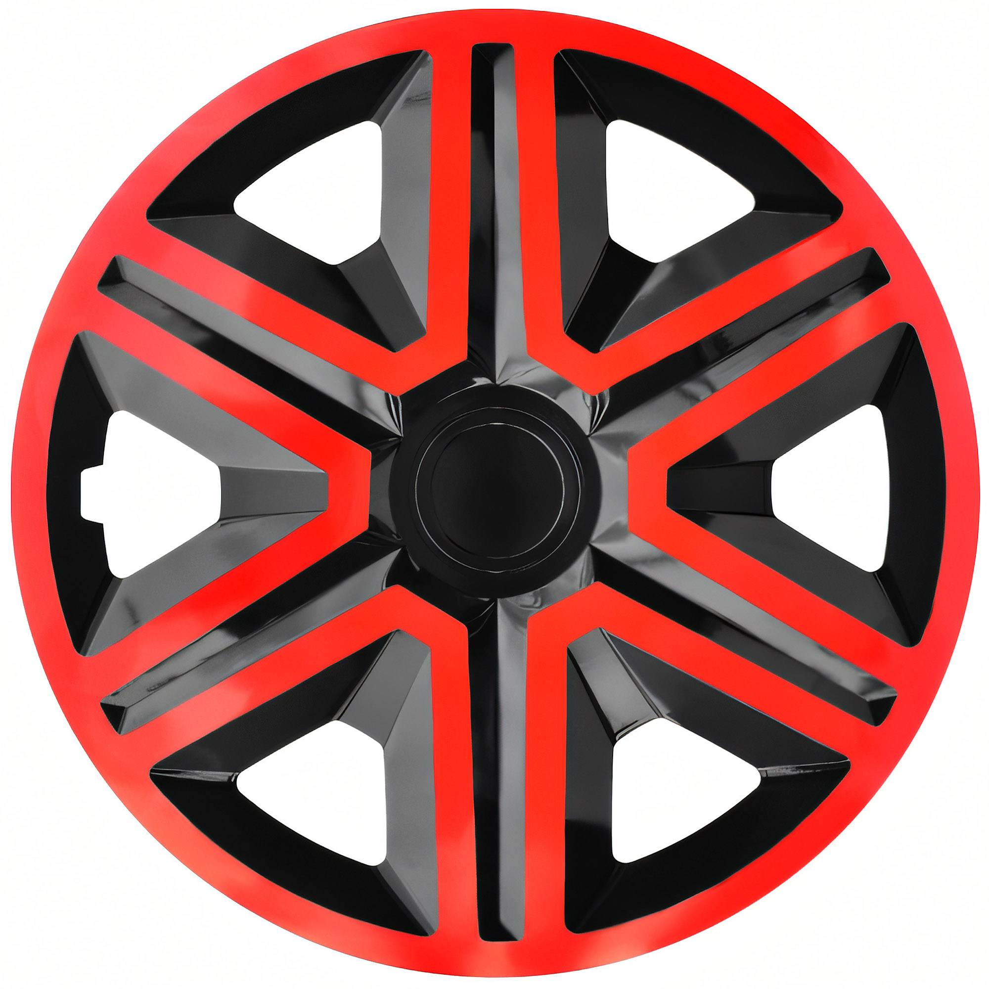 NRM Radzierblende ACTION DOUBLECOLOR 14 Zoll – Rot/Schwarz – 4er Set