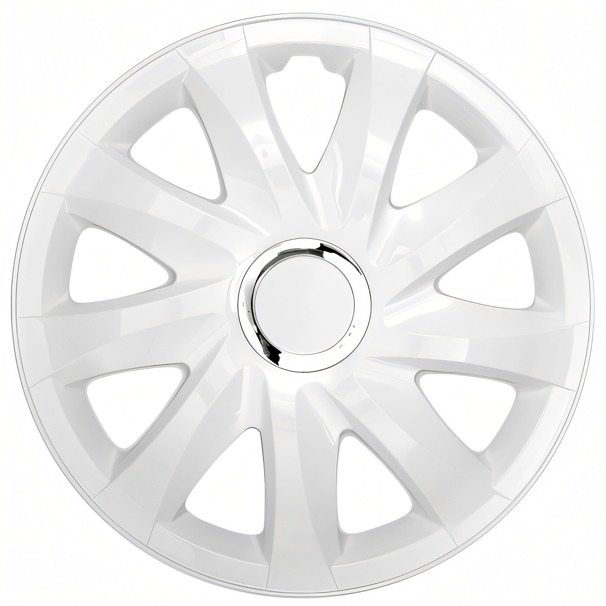 NRM Radzierblende DRIFT 15 Zoll – Weiß glänzend – 4er Set