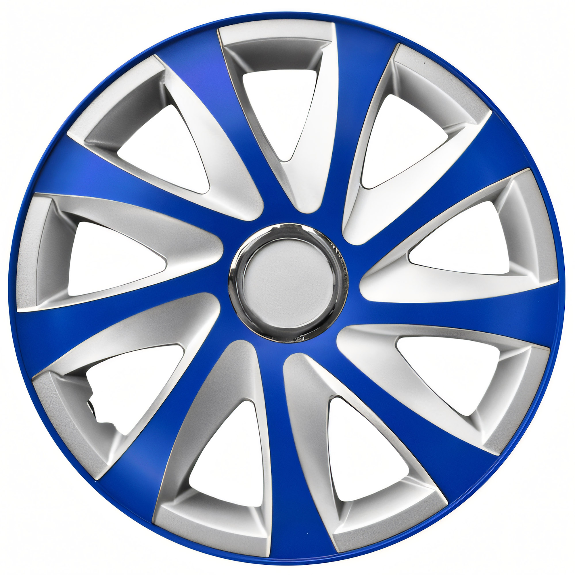 NRM Radzierblende DRIFT EXTRA 15 Zoll – Blau/Silber– 4er Set