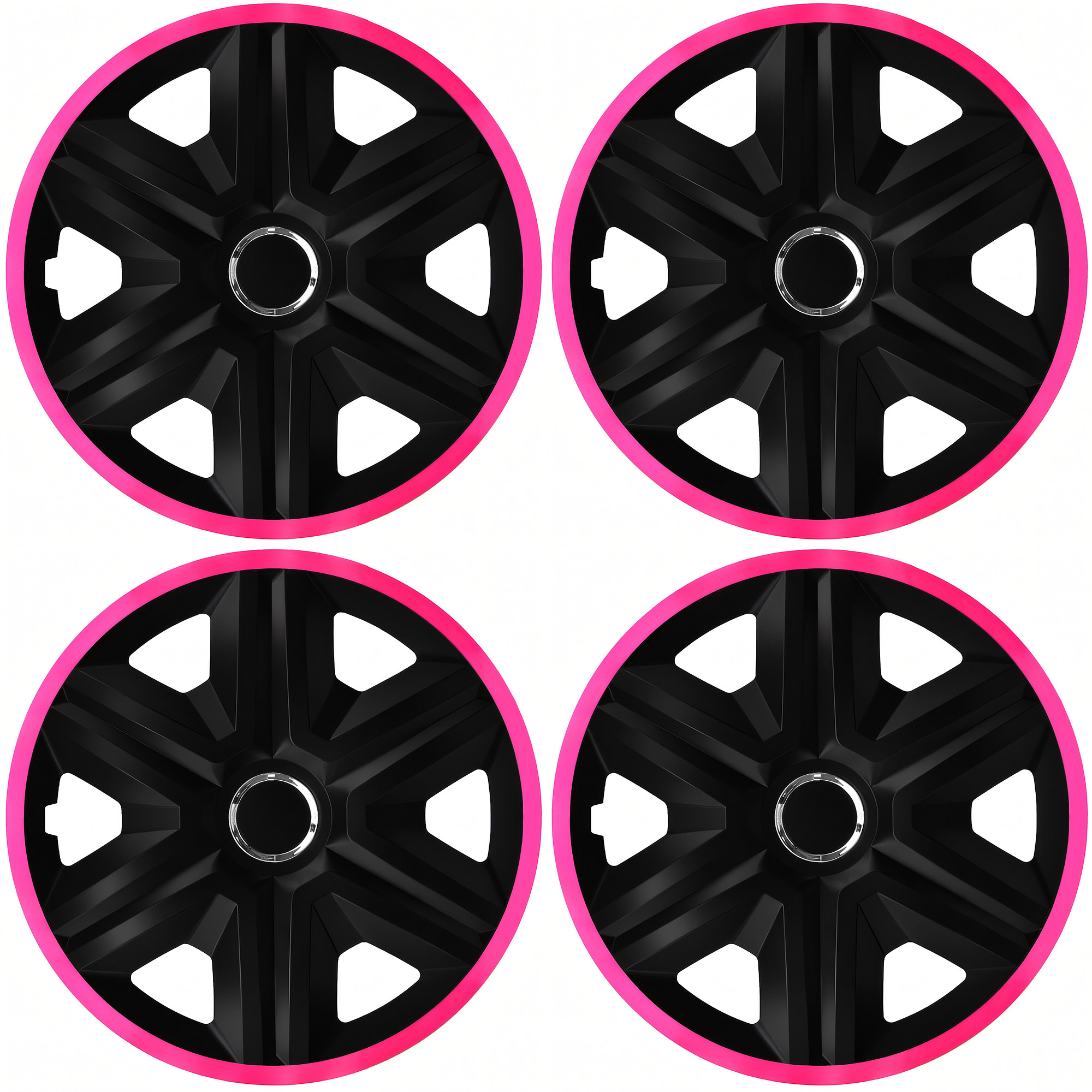 NRM Radzierblende FAST LUX 14 Zoll – Pink/Schwarz – 4er Set