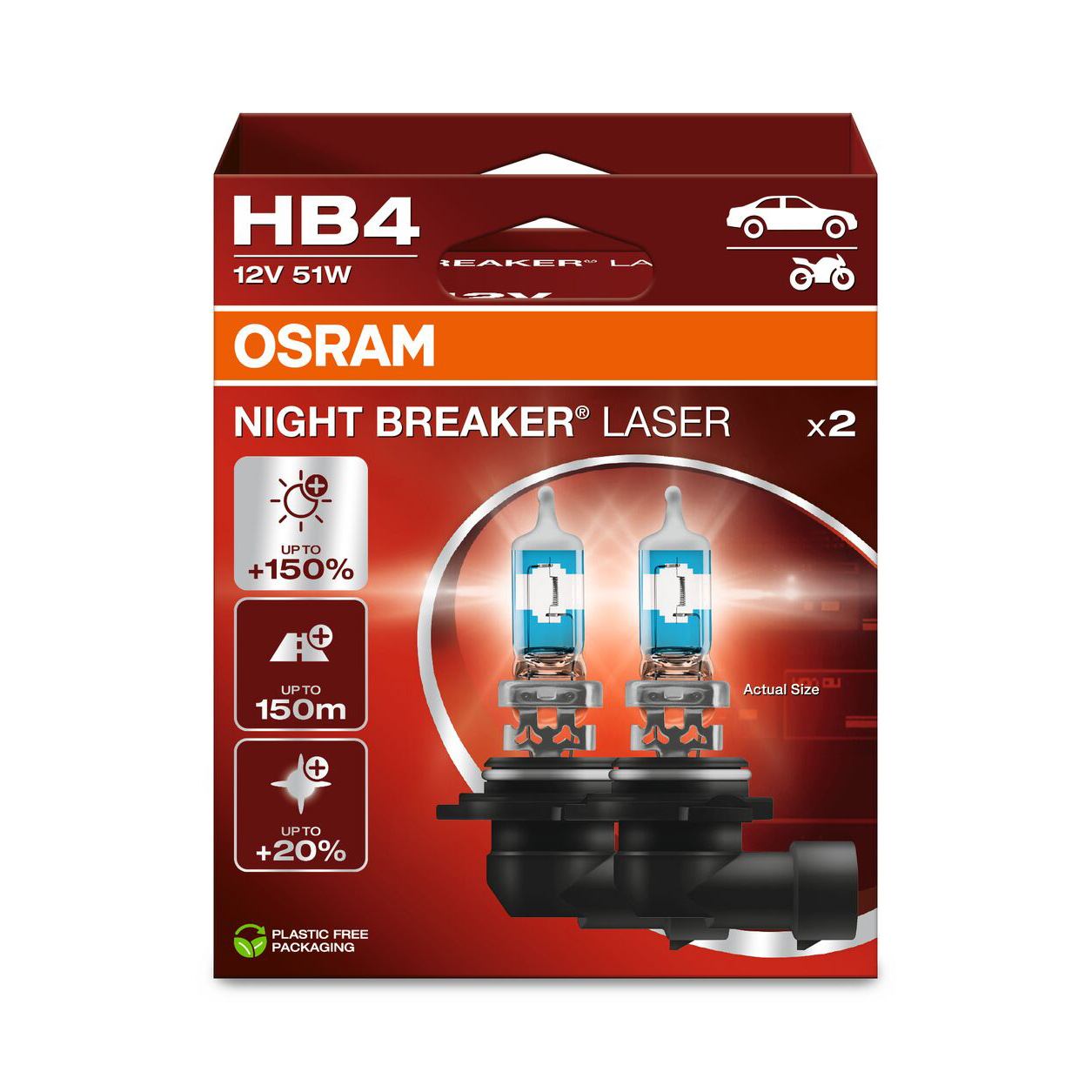 Osram Night Breaker Laser HB4 - 2er Set