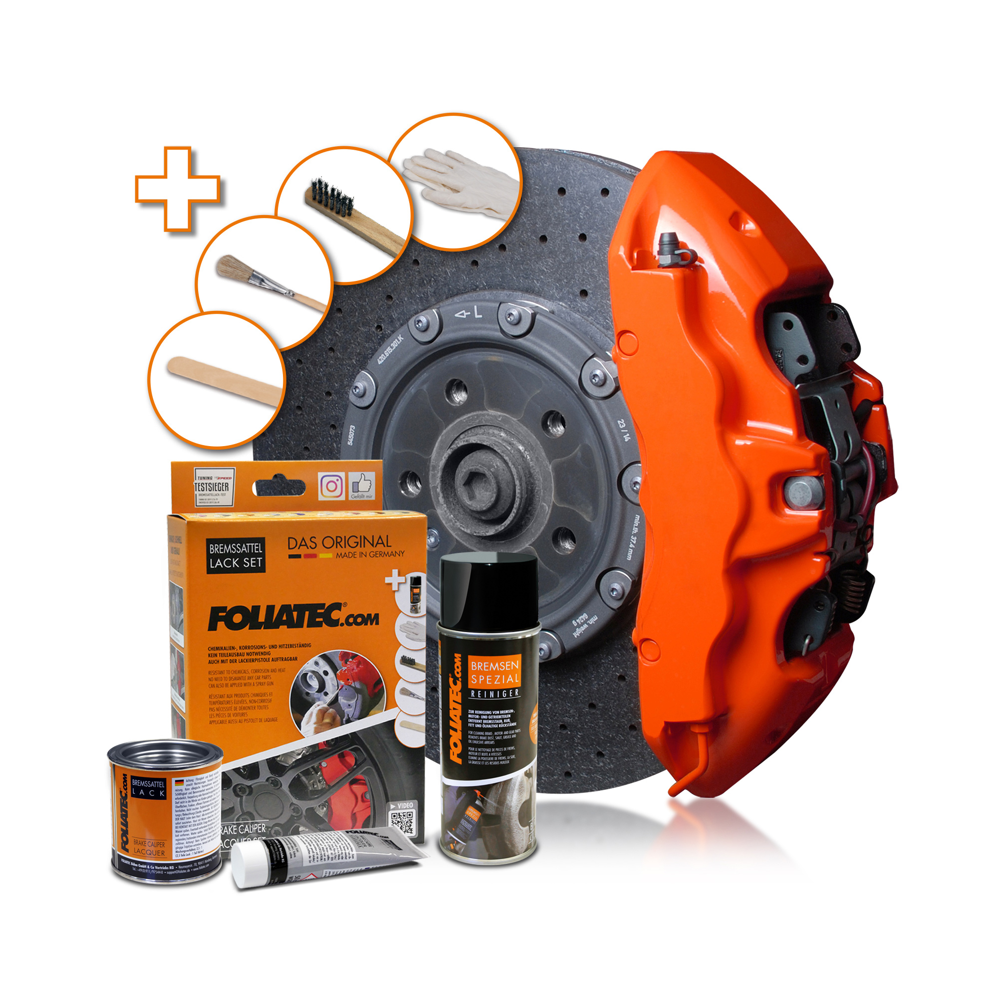 Foliatec Bremssattel Lack Set - Flame Orange