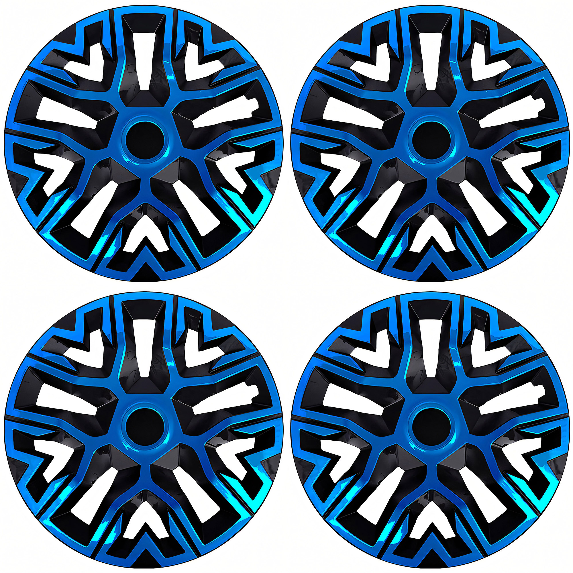 NRM Radzierblende THE BEST BICOLOR 14 Zoll – Blau/Schwarz – 4er Set