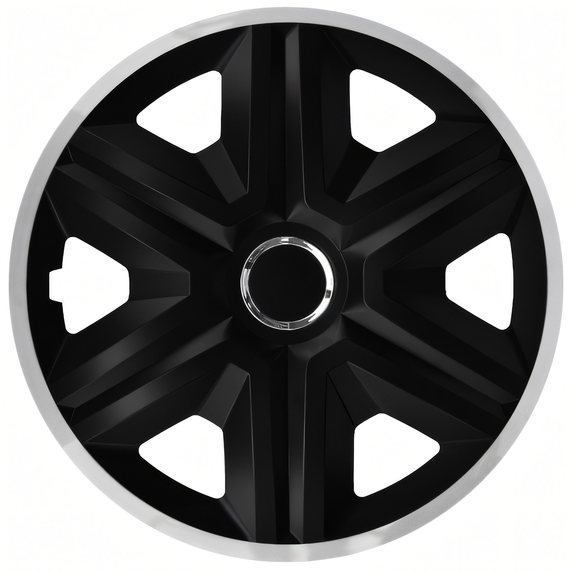 NRM Radzierblende FAST LUX 16 Zoll – Silber/Schwarz – 4er Set