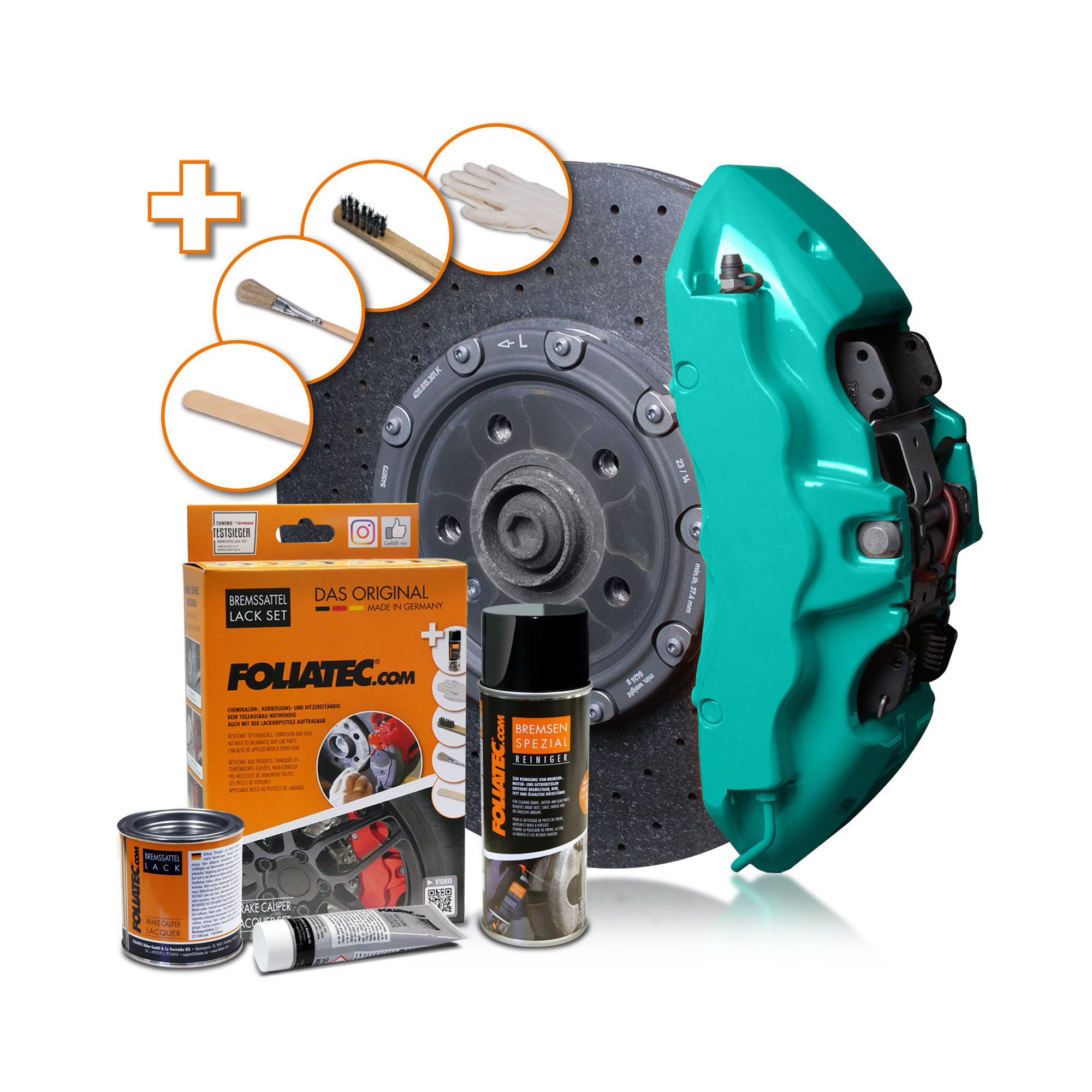 Foliatec Bremssattel Lack Set - Ocean Turqoise