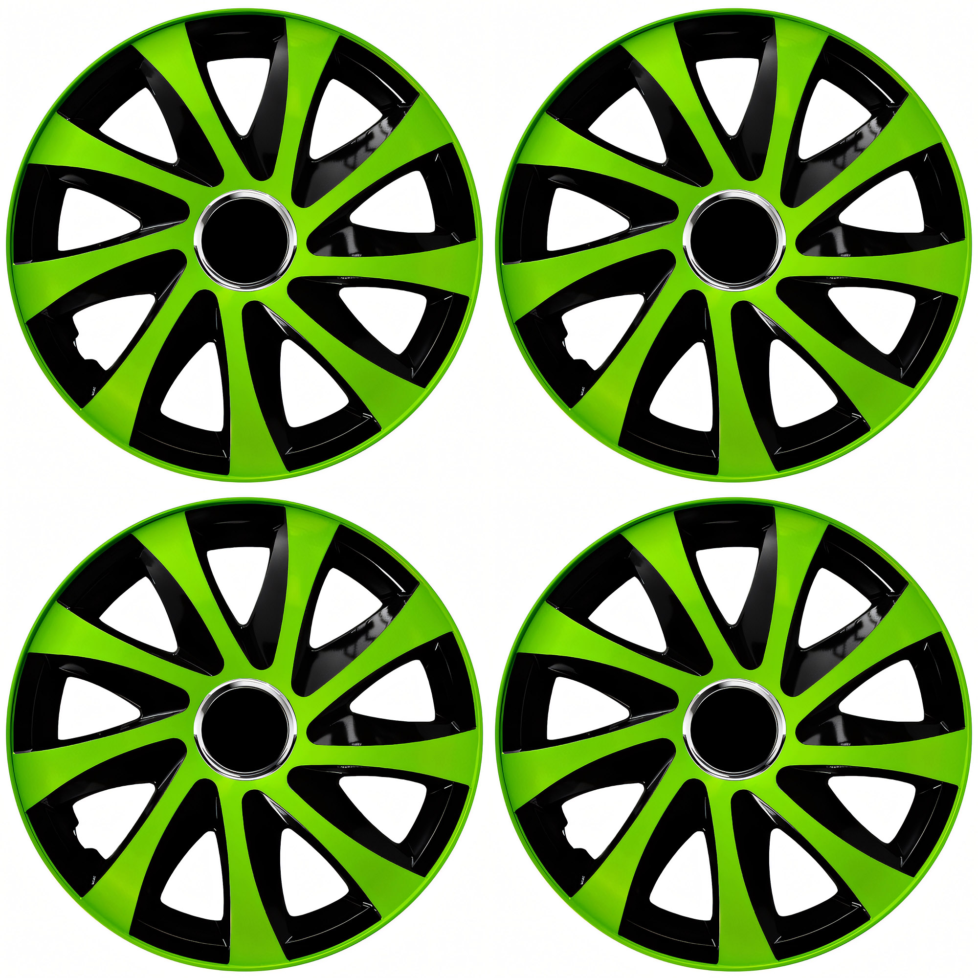 NRM Radzierblende DRIFT EXTRA 16 Zoll – Grün/Schwarz – 4er Set
