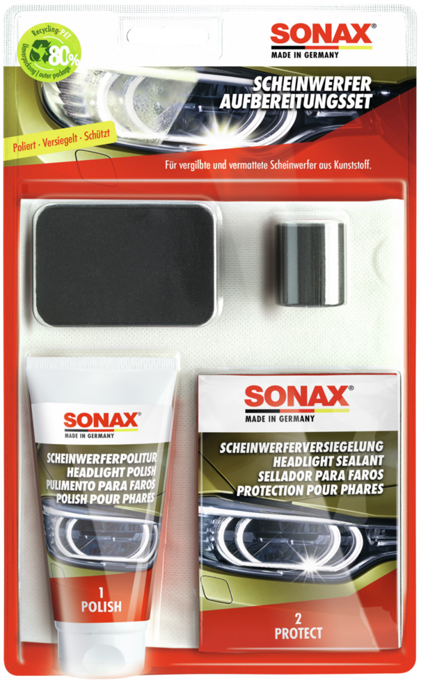 Sonax Scheinwerfer AufbereitungsSet (10ml + Zubehör)