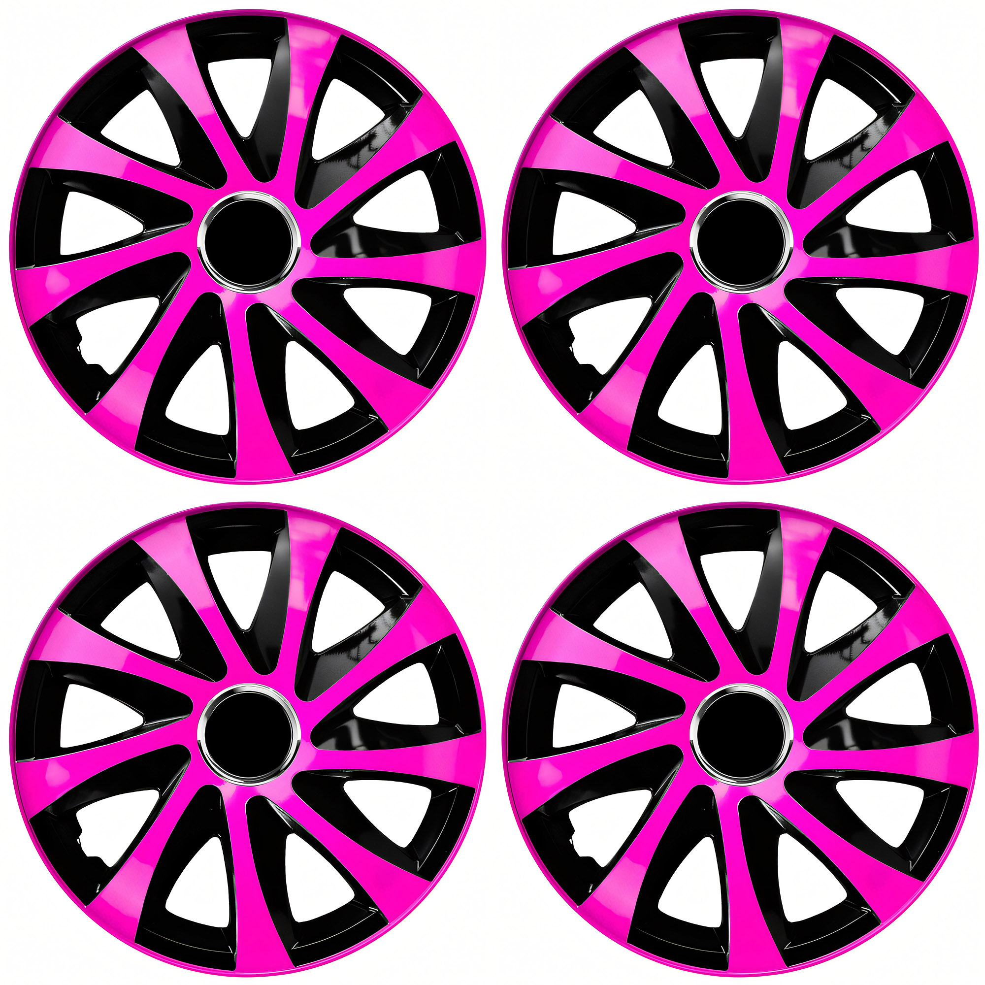 NRM Radzierblende DRIFT EXTRA 15 Zoll – Pink/Schwarz – 4er Set