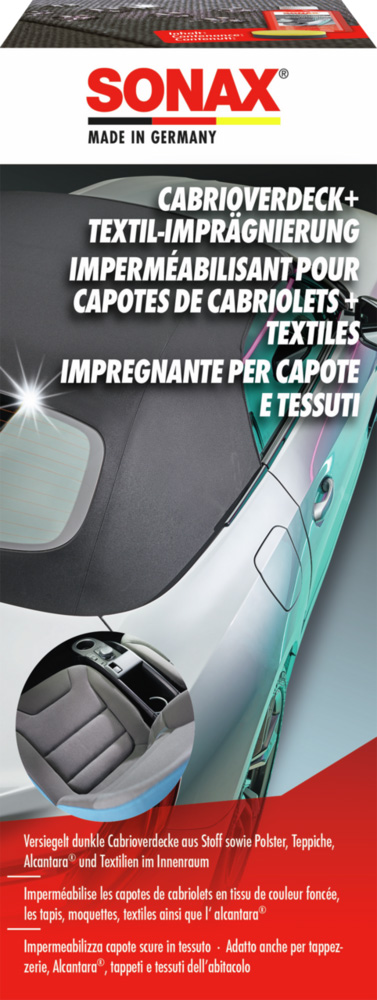 Sonax Cabrioverdeck+Textil-Imprägnierung (250ml + 1 ApplikationsSchwamm)